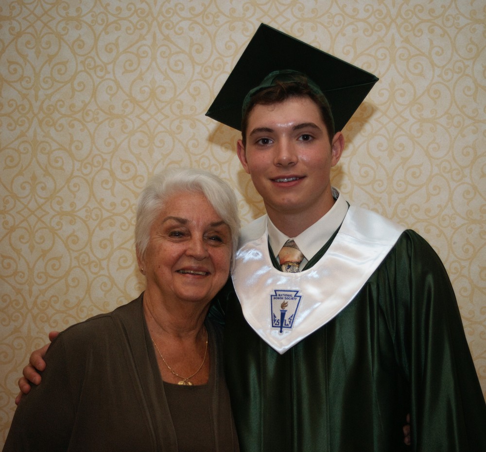 With Babcia at High School Graduation