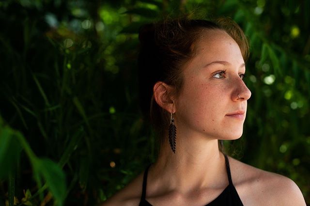 A photo of myself taken by Hannah of @eucalyptusandfern following some dang good toast and jam at OWL bakery yesterday. Talking to other artists and getting a fresh perspective is always a great time. I am grateful 💚