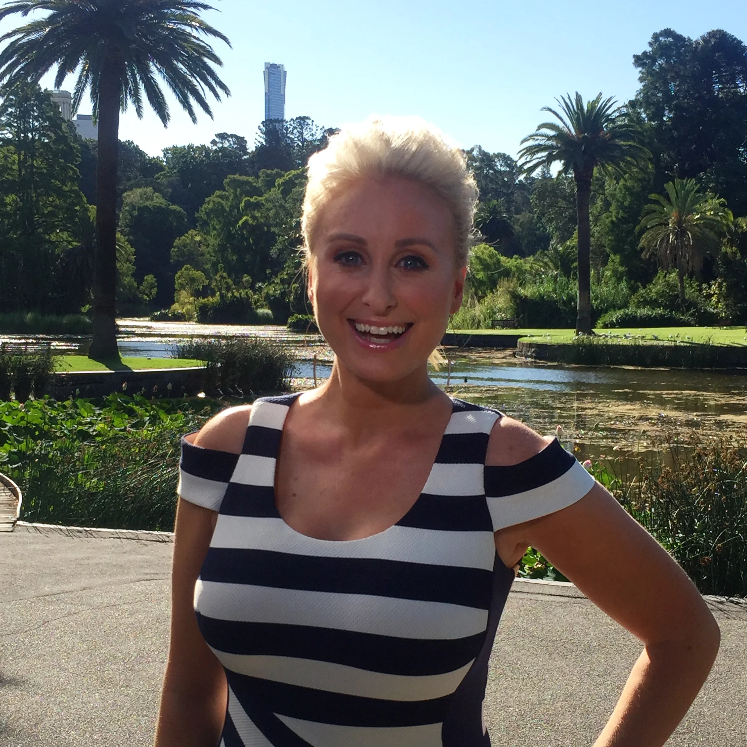 Blue stripes dress by Karen Millen 