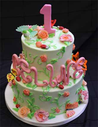 And a 1st birthday party cake for a tea party at the Fairmont. Lucky girl!