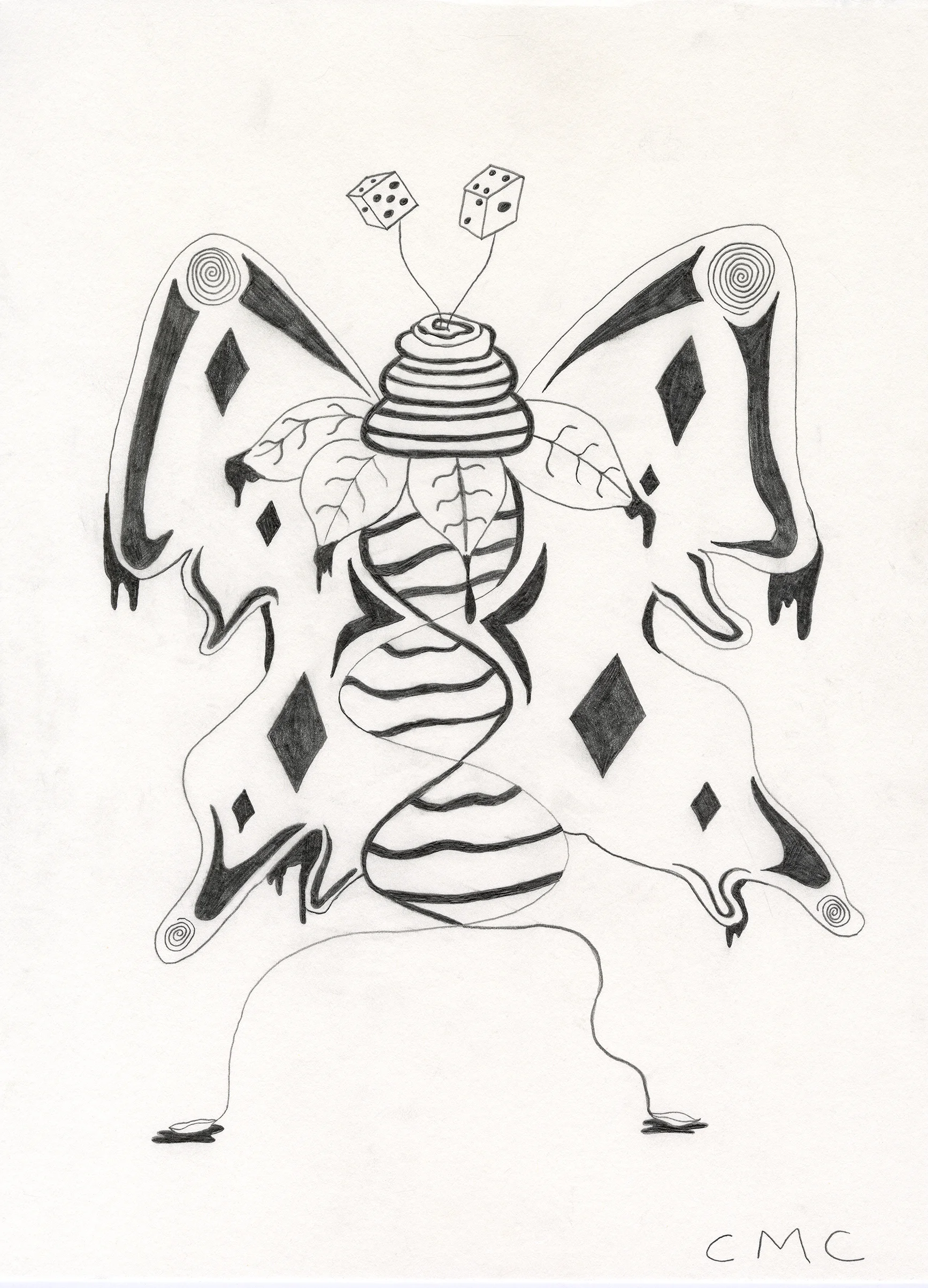 Gamble, Pencil on Paper, 9” x 12”, 2019