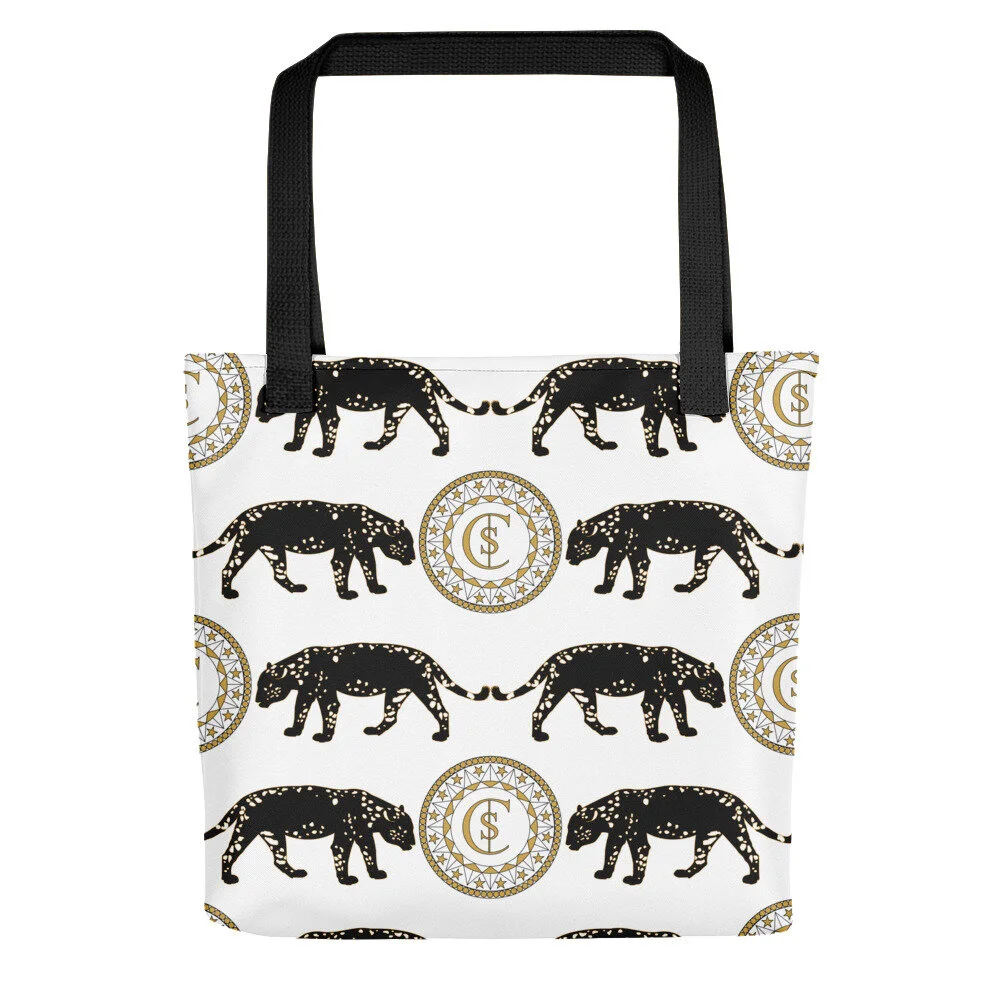 Black Leopard w/ Mokash Logo Tote bag