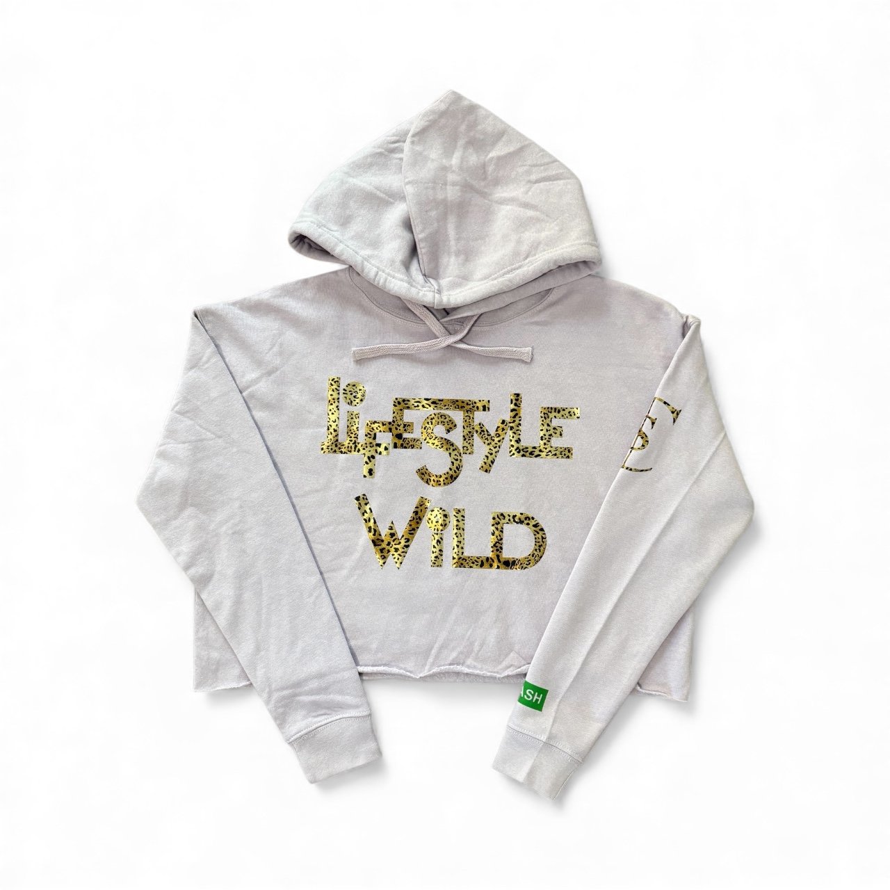 Mokash Grey Lifestyle Wild Women's Crop Top Hoodie
