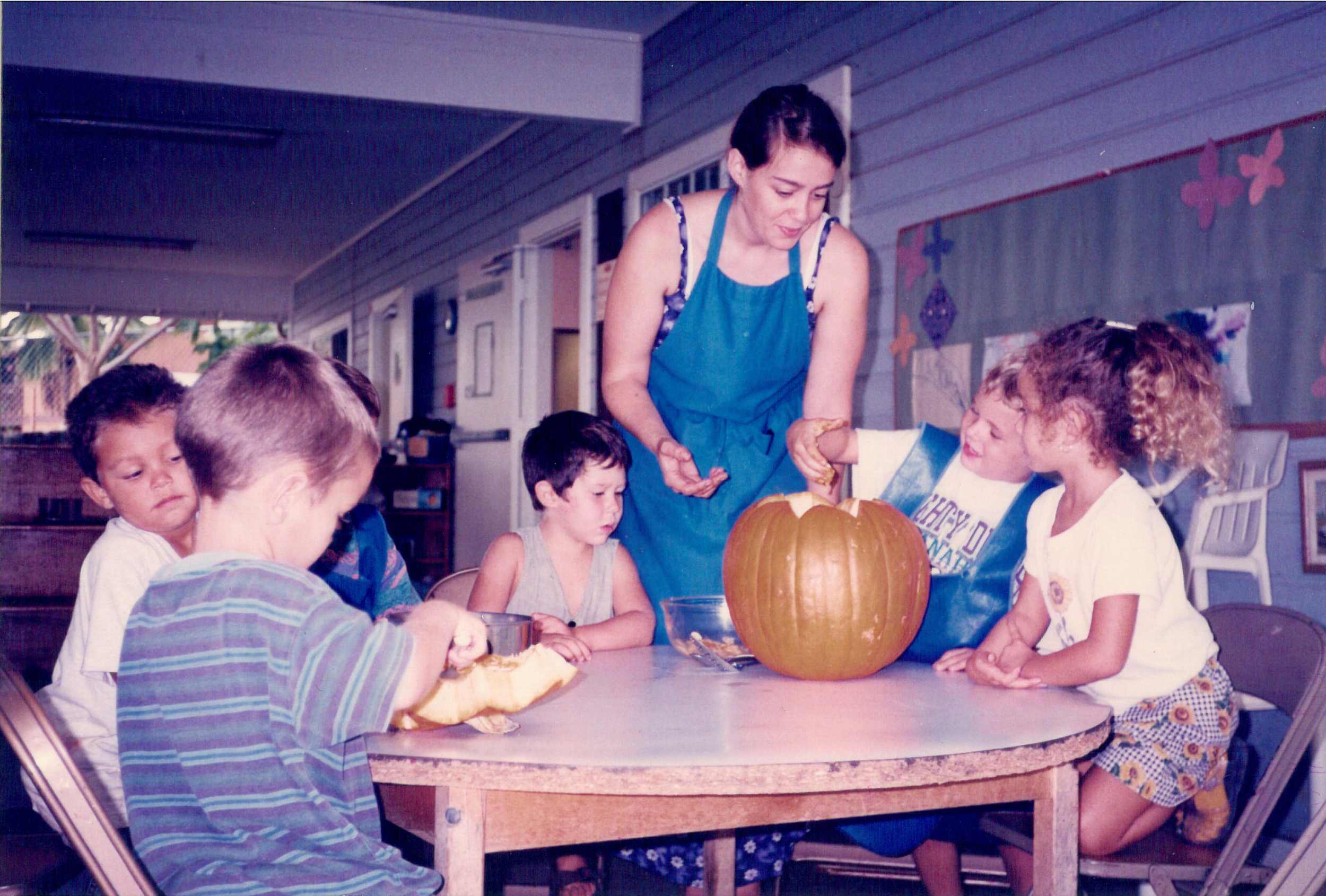 Teaching at Hawaii Montessori School in 1998