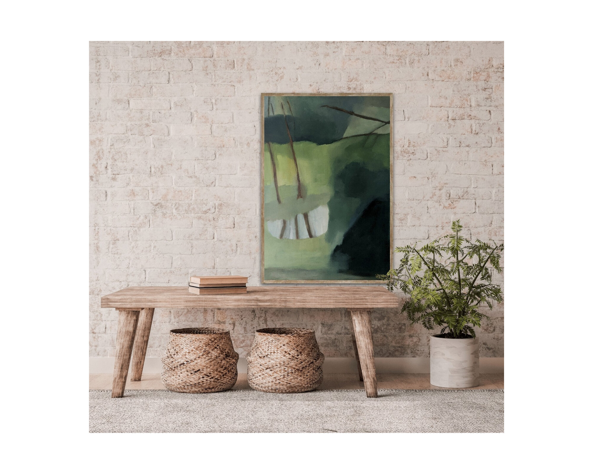   Creating Stories Chapter two rewrite  Oil on canvas 90cm x 60cm framed in oak The second chapter to a new collection of works entitled Creating Stories - looking at the landscape in my surrounding area of Oyster Bay - considering the many stories a