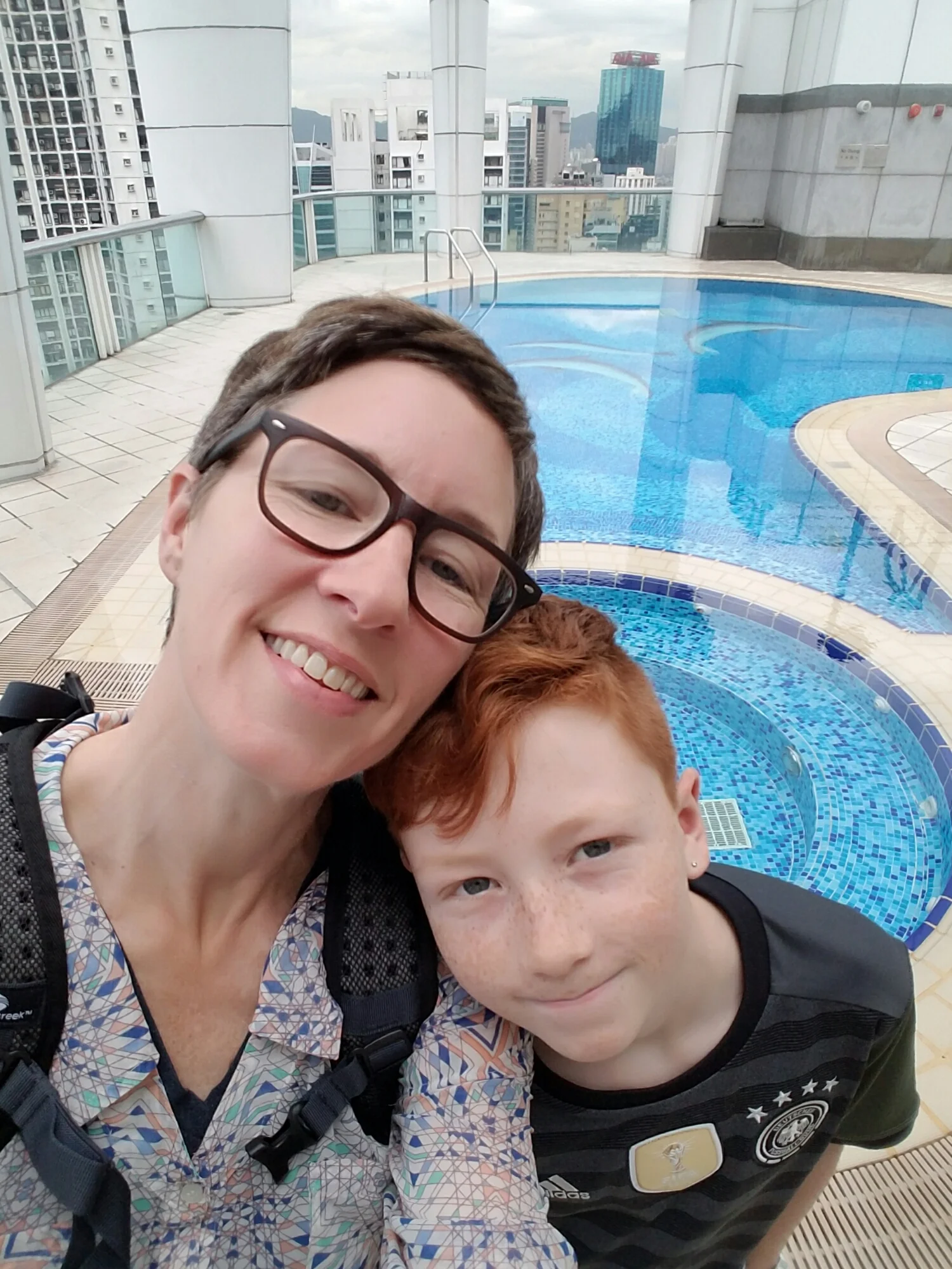 This is before Milo went into the pool for two hours. 