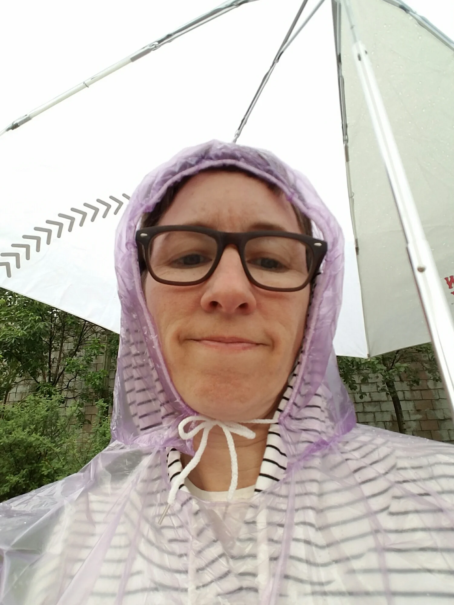 And it gave me a reason to wear my purple poncho. 