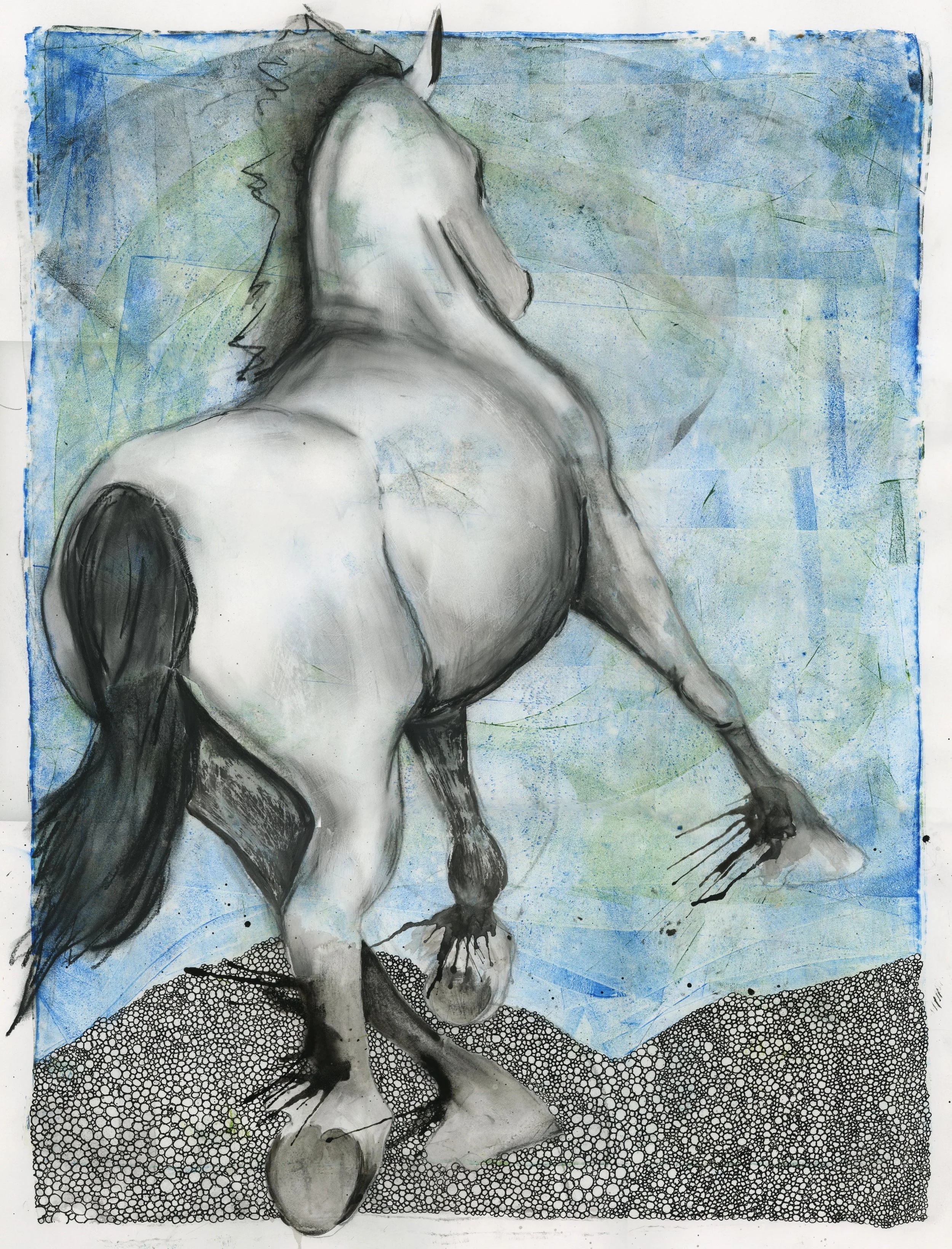Tym.
Ink and charcoal on paper.
18 x 24 inches.