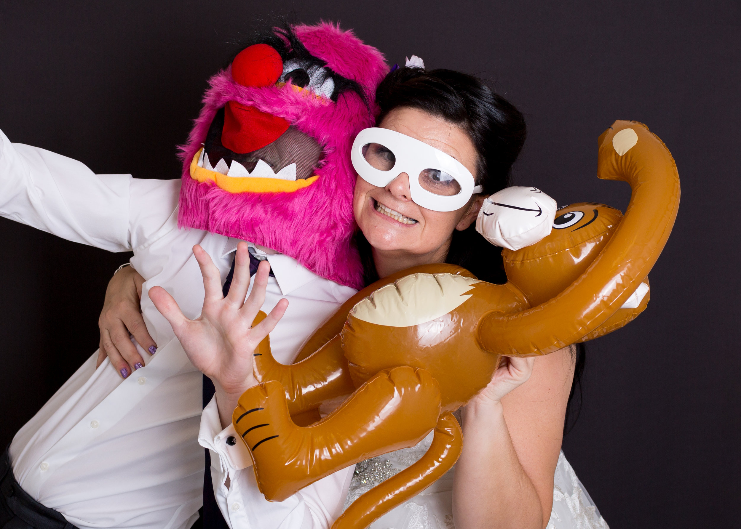 bride and groom in a Photo Booth, south wales wedding photographer