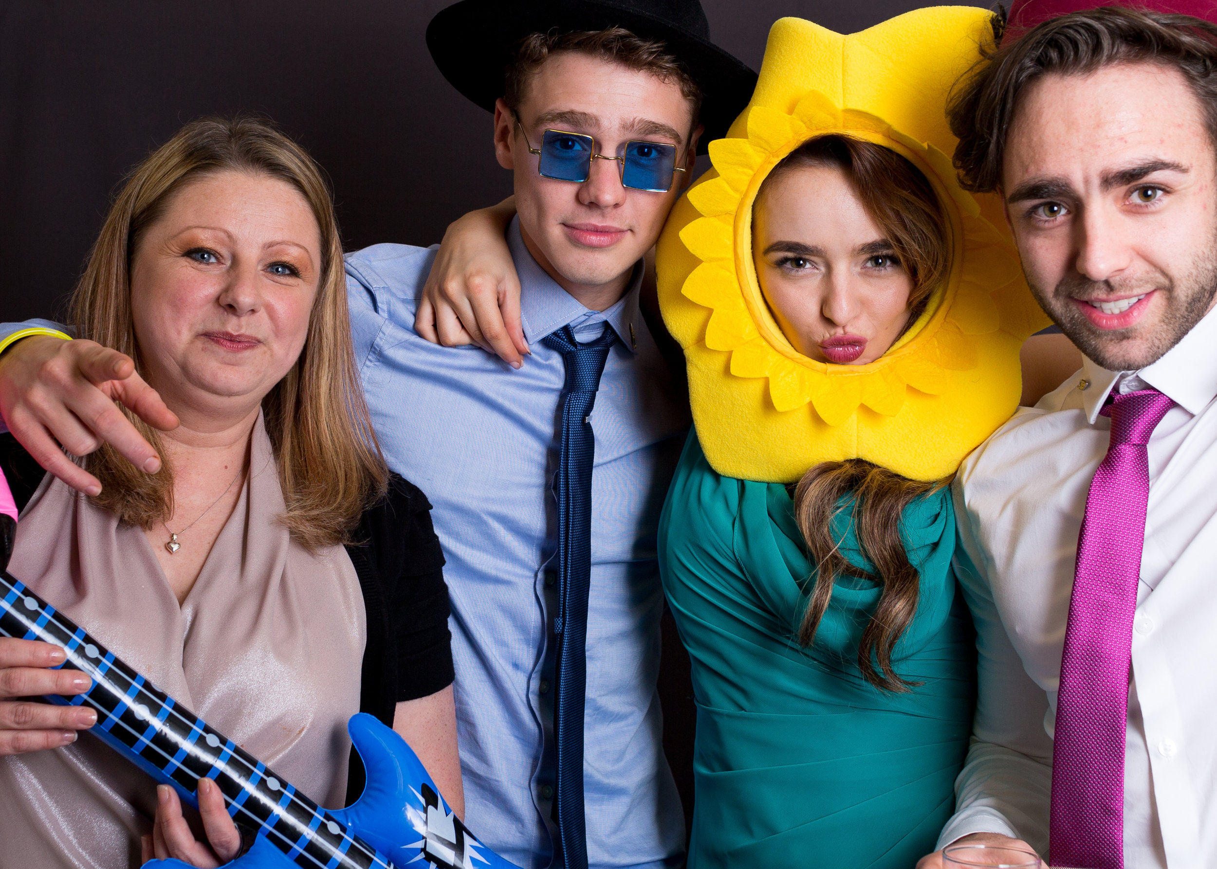 Photo Booth fun at south wales wedding photographer