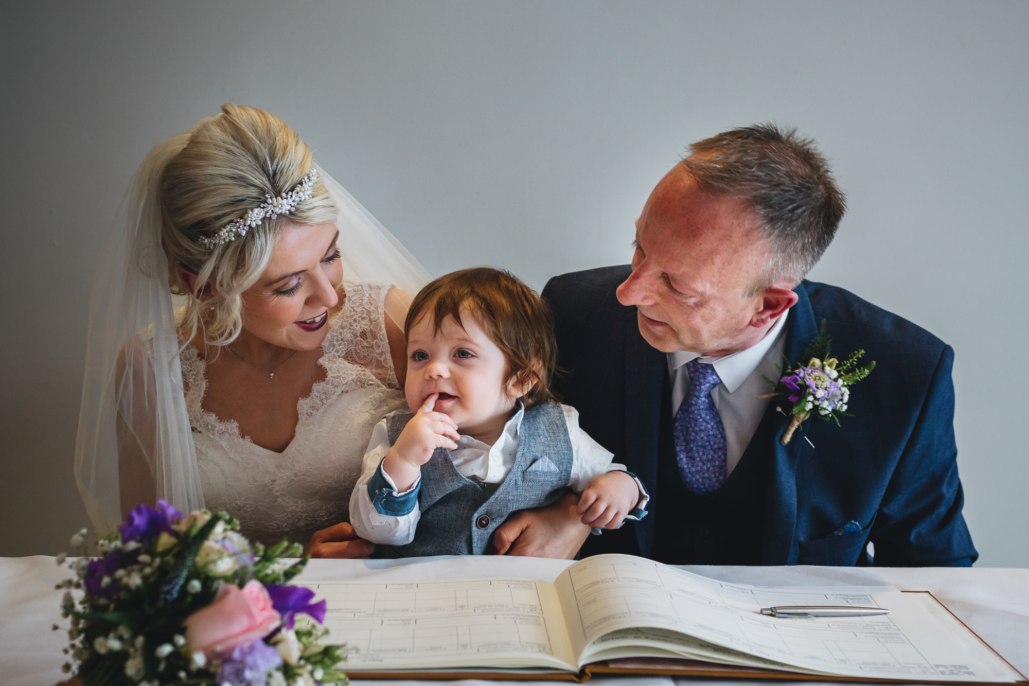 First family photo at Park Plaza cardiff weddings