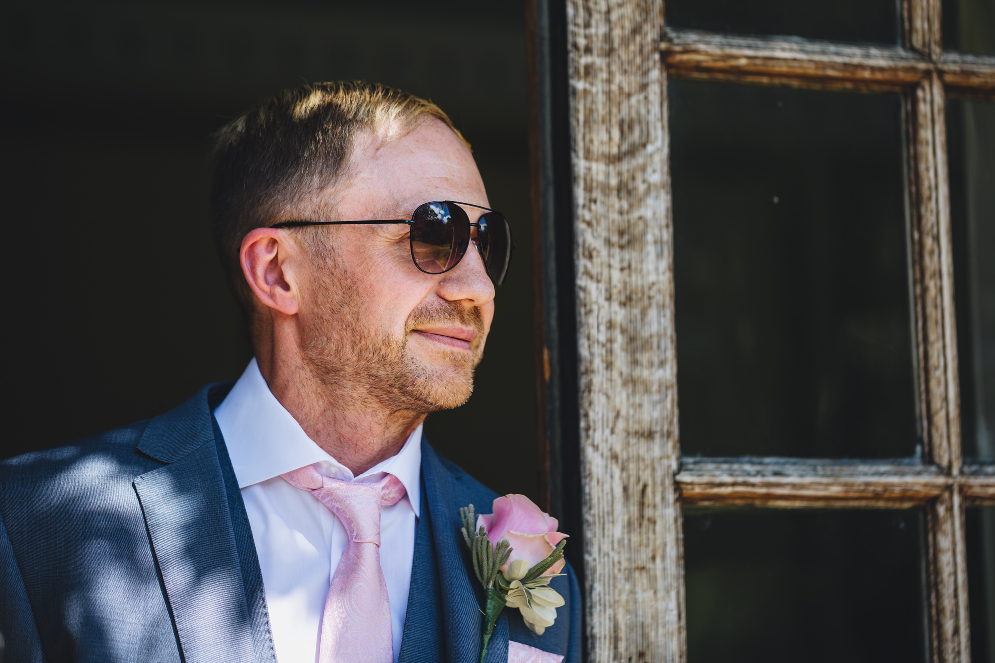 Groom portraits from welsh wedding photographer, cardiff