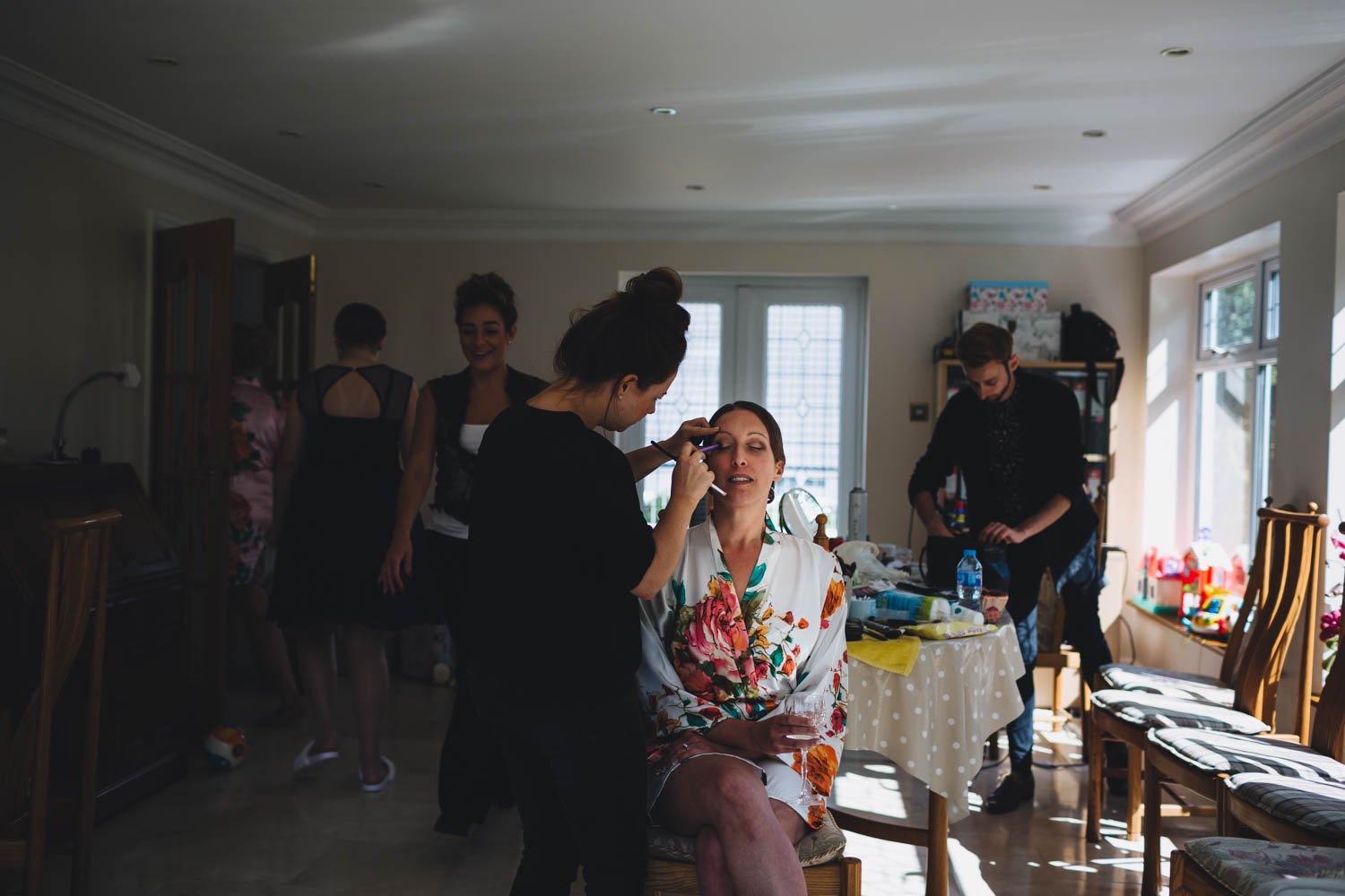 bridal prep photos in caerphilly, cardiff south wales