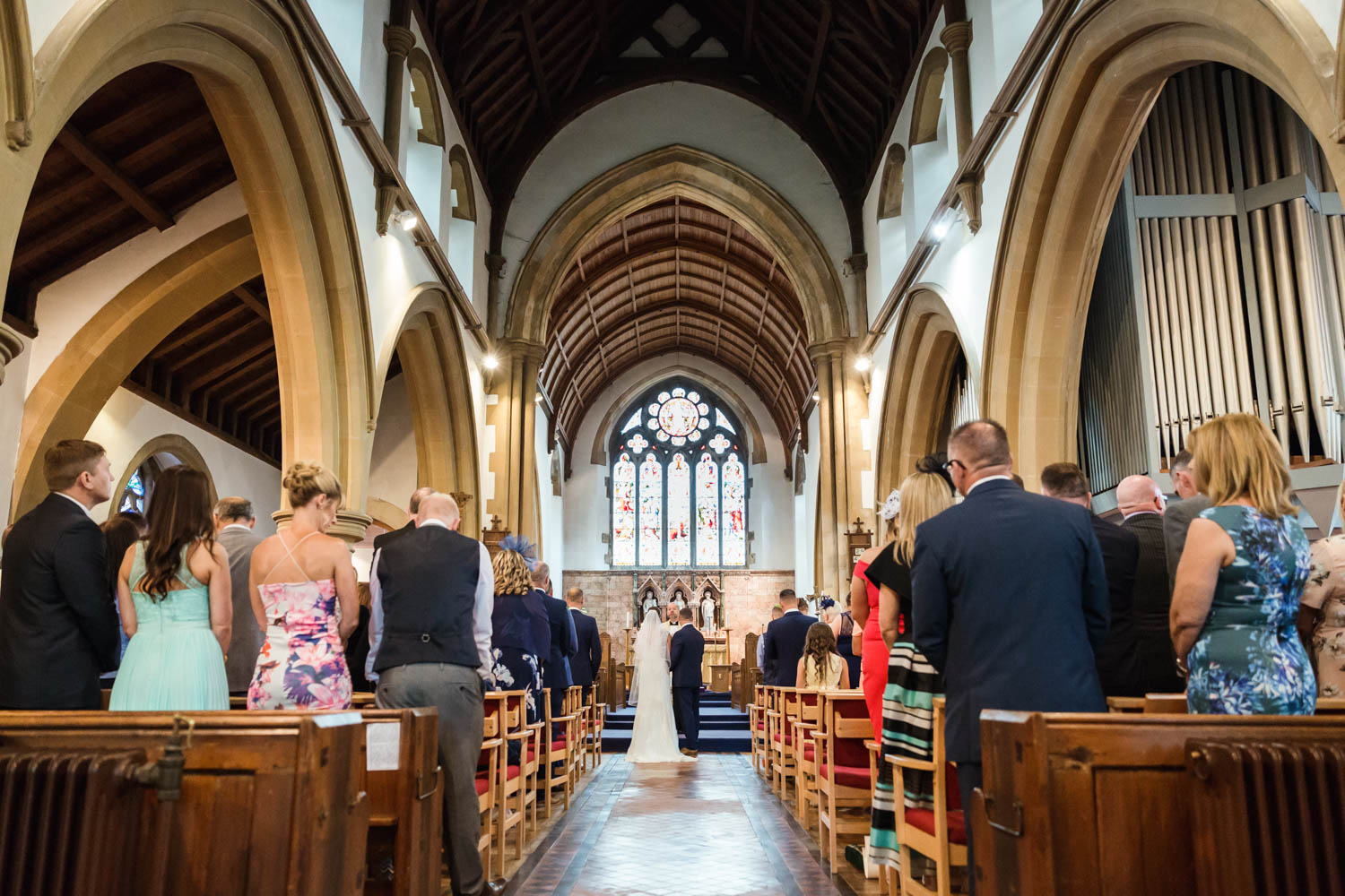 St Martins church, Caerphilly in all its glory with south wales wedding photographer