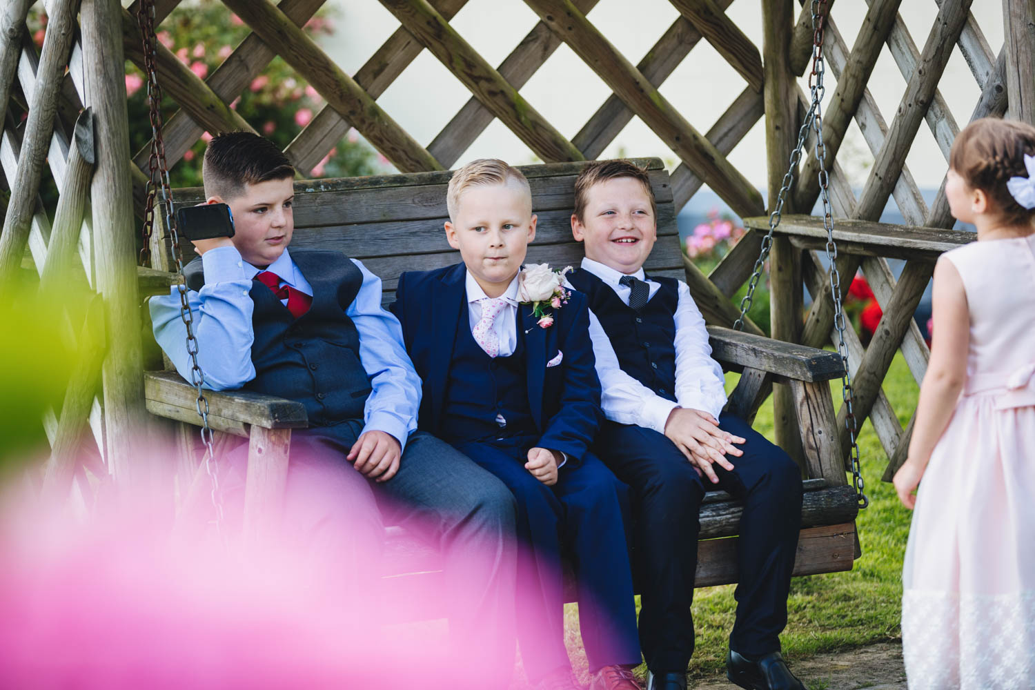 the boys at The New House Country Hotel, Thornhill, Cardiff with south wales wedding photographer