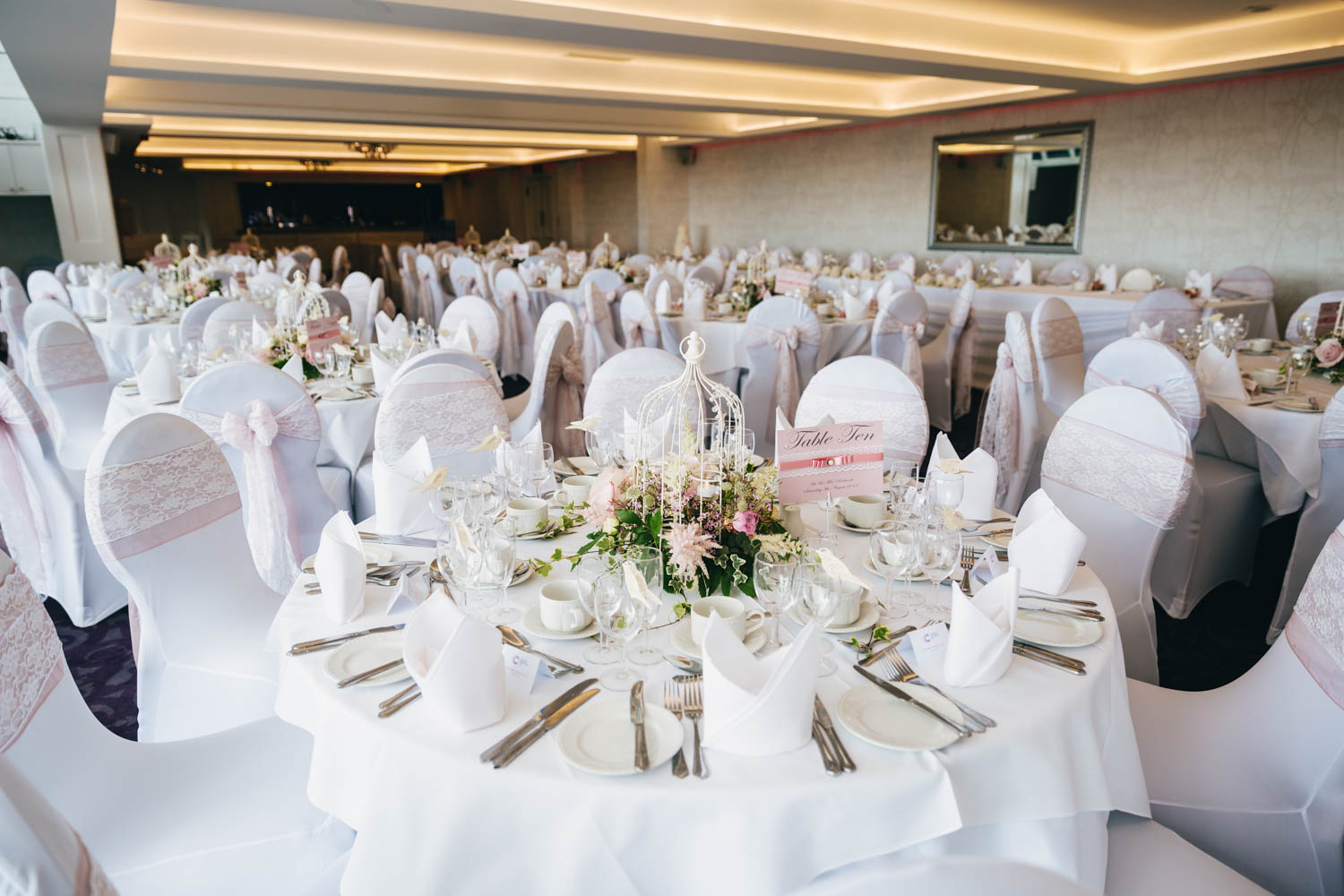 tables at The New House Country Hotel, Thornhill, Cardiff wedding photographer photos