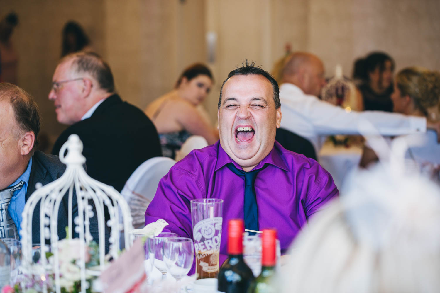 Hilarious speeches at The New House Country Hotel, Thornhill, Cardiff with south wales wedding photographer 