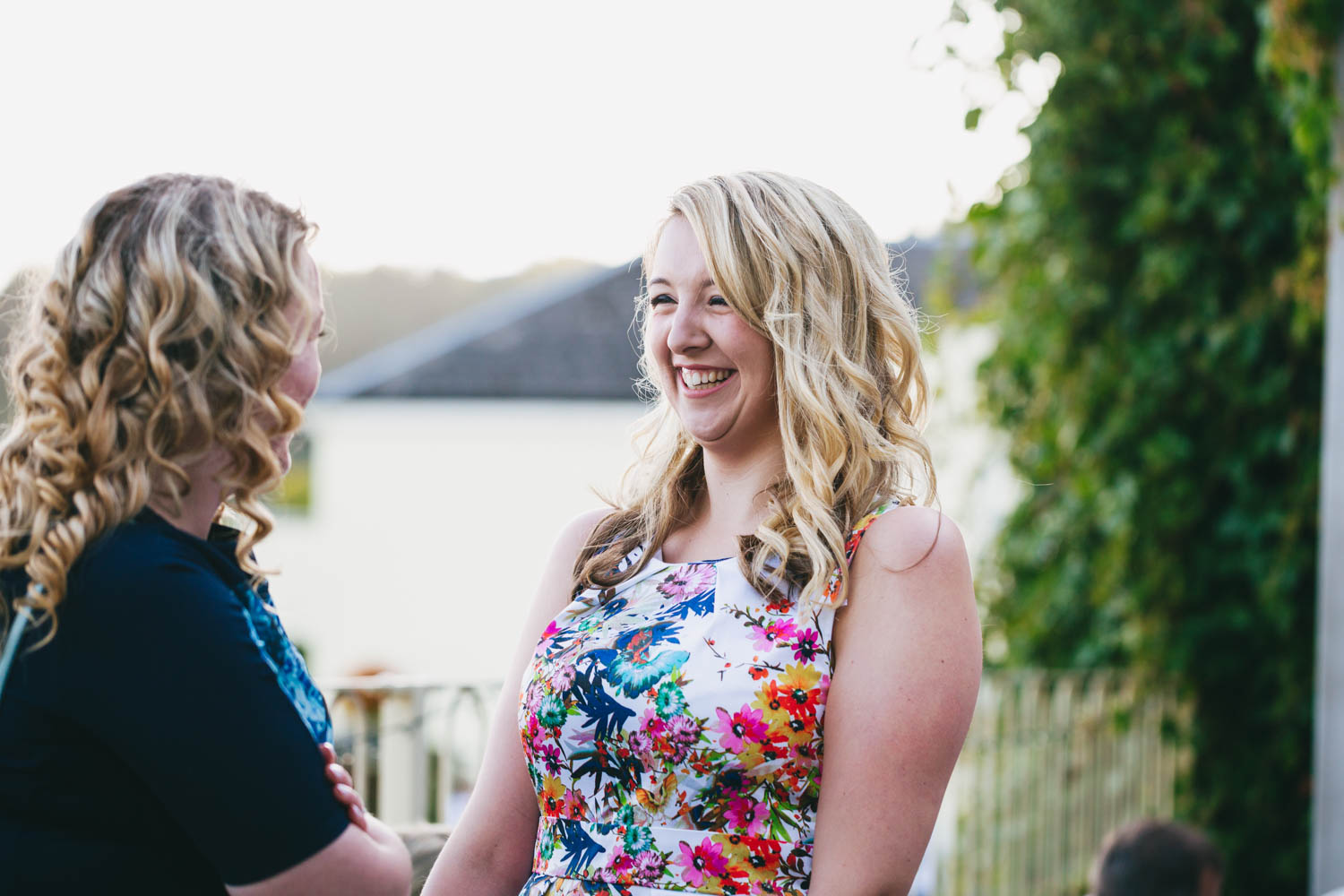 Smiling guests at The New House Country Hotel, Thornhill, Cardiff wedding photographer photos