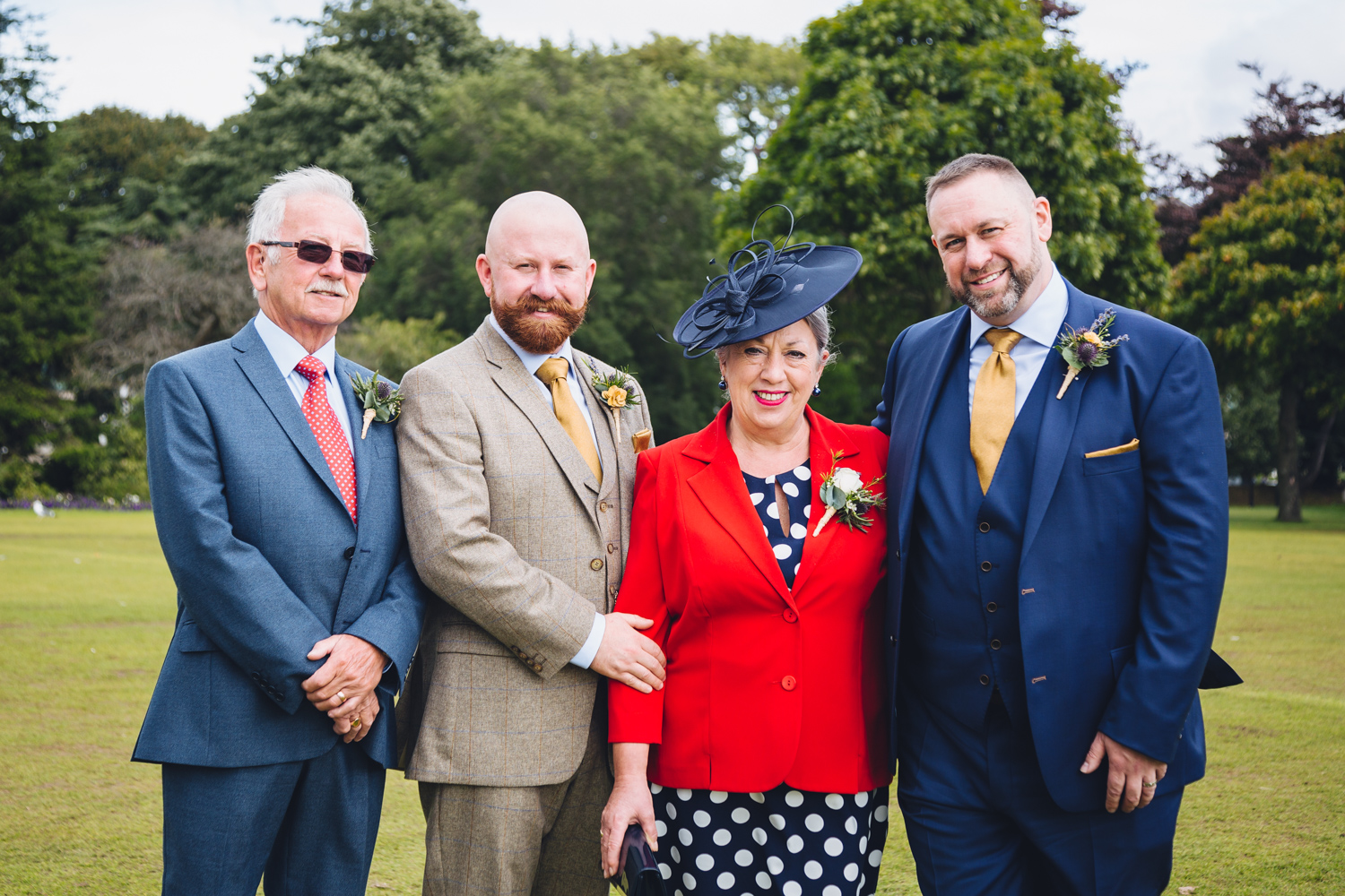 husbands family at cardiff city hall gay wedding with gay friendly south wales wedding photographer