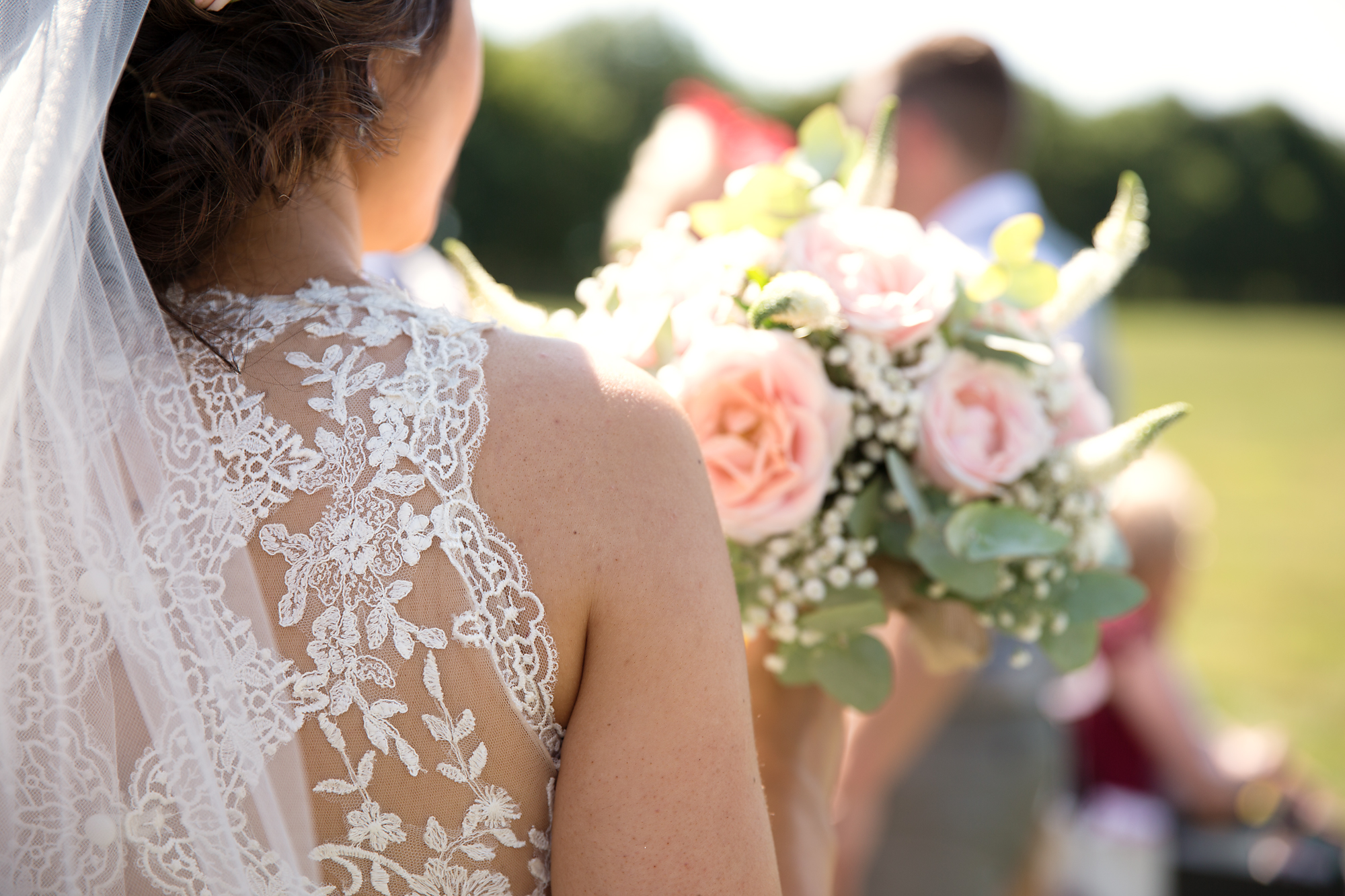 Lace wedding dress, wedding flowers, wedding details, wedding photography