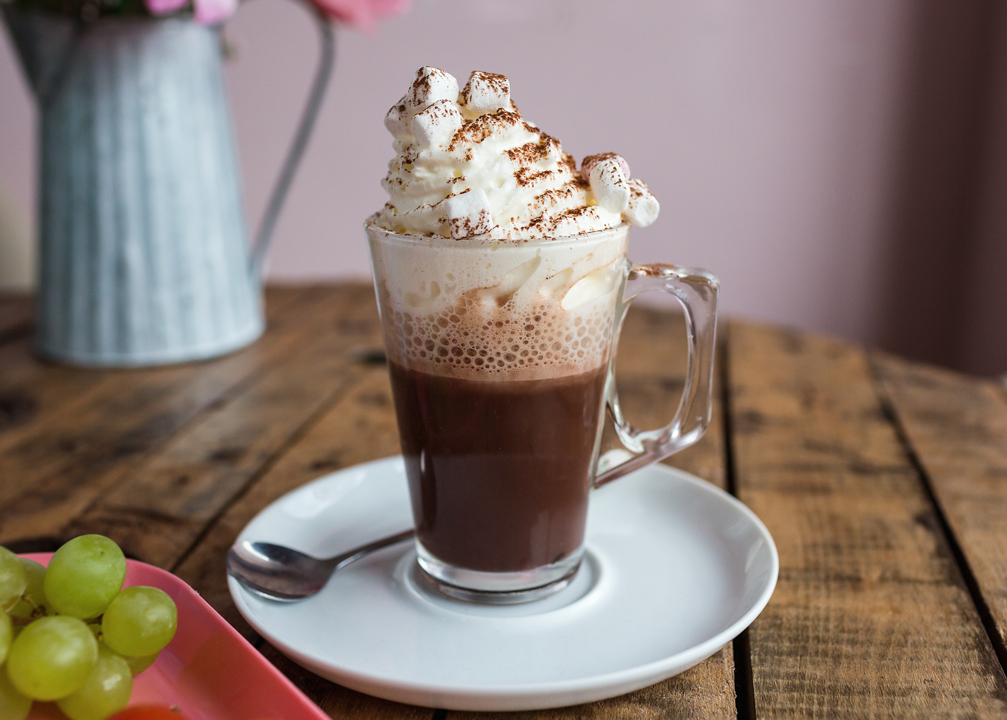 Hot chocolate at Miss B's cafe, Bedwas