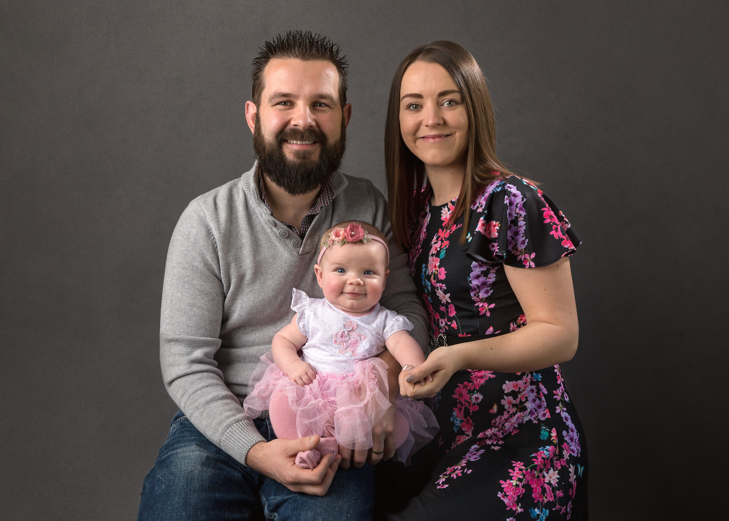 Family studio portraits, Caerphilly, near Cardiff, South Wales