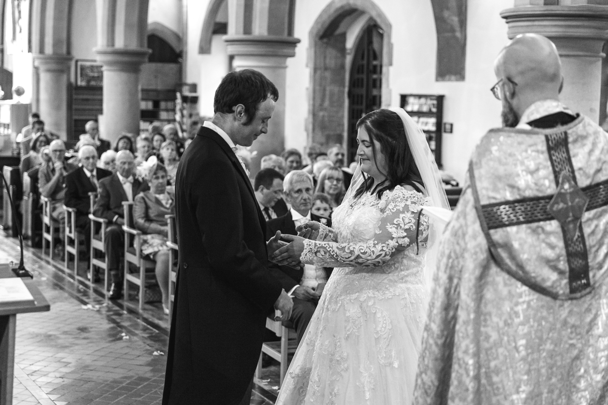 Wedding Vows at St Martins Church Caerphilly
