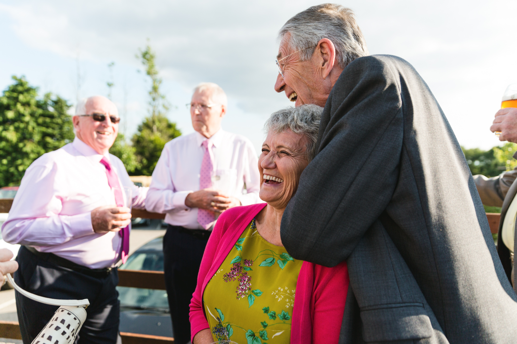wedding guests at Ridgeway golf club thornhill, caerphilly mountain