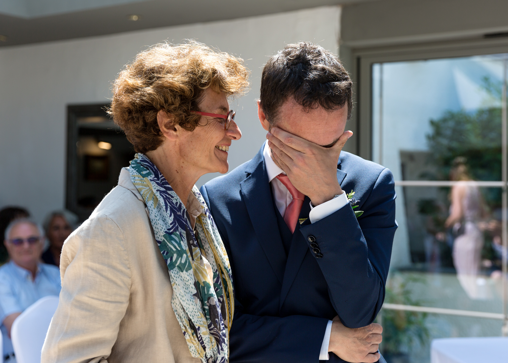Groom emotional at Llechwen Hall