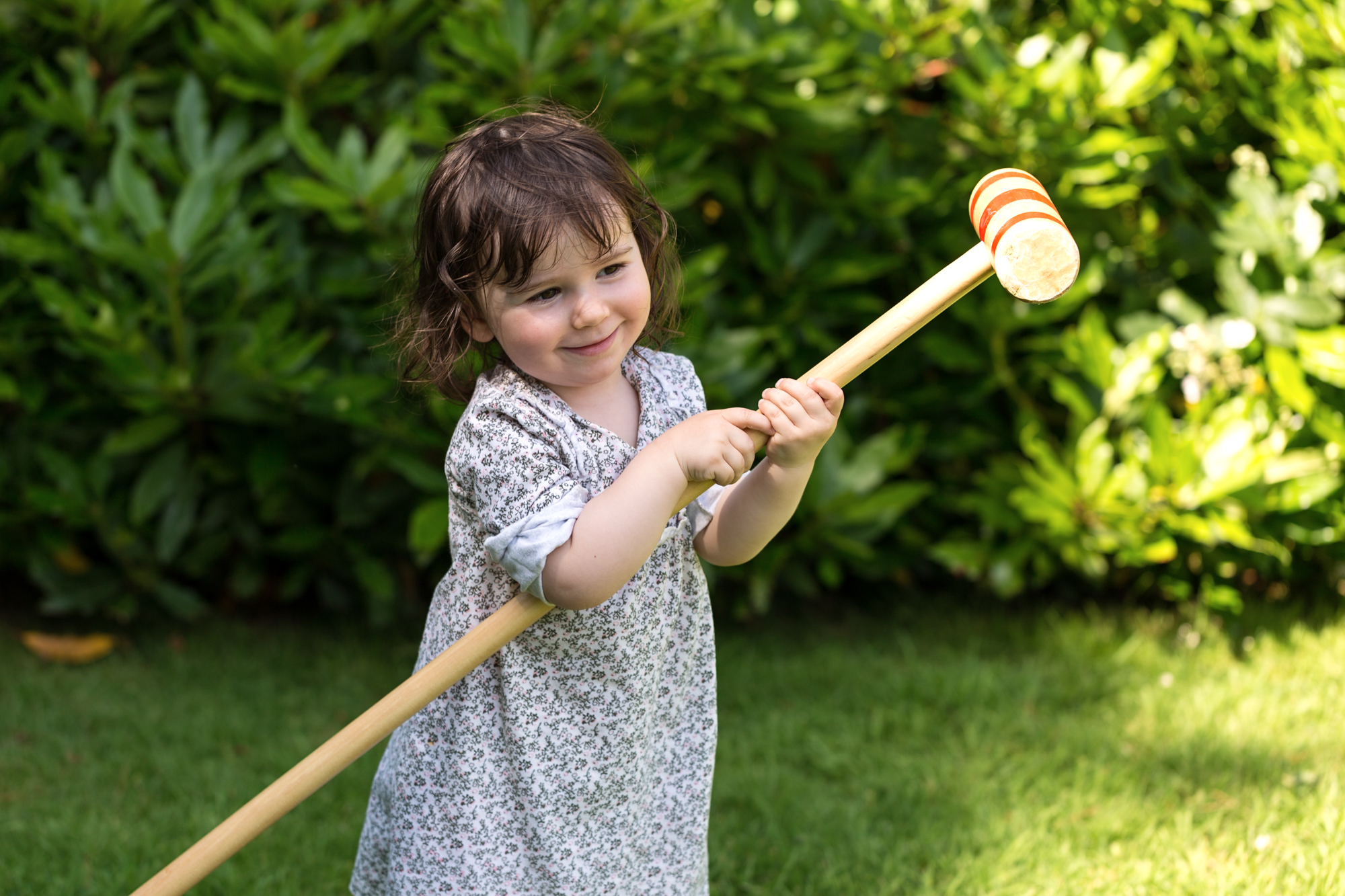 Garden games at Llechwen hall