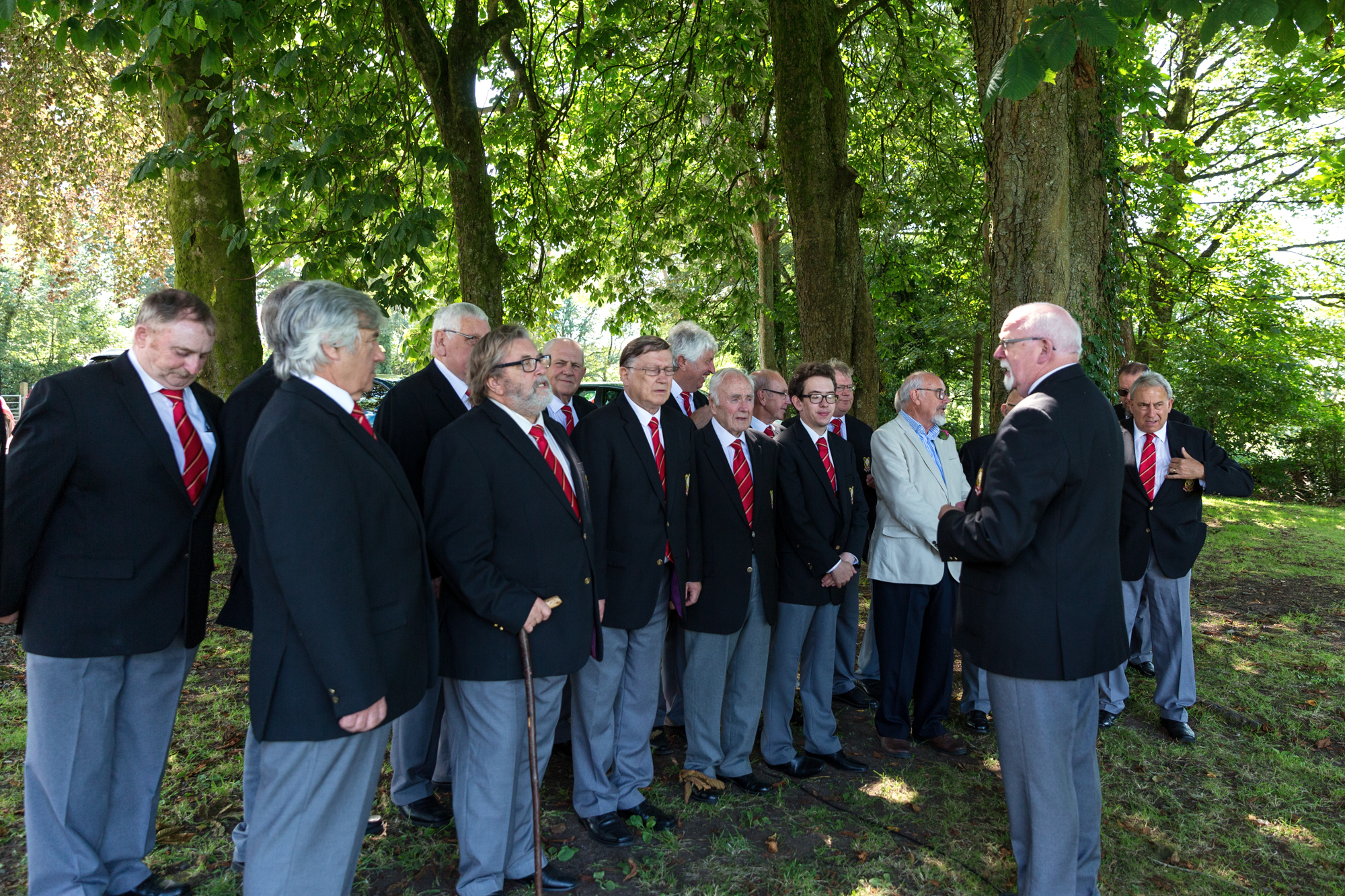 Barges Male Voice choir at llechwen hall wedding