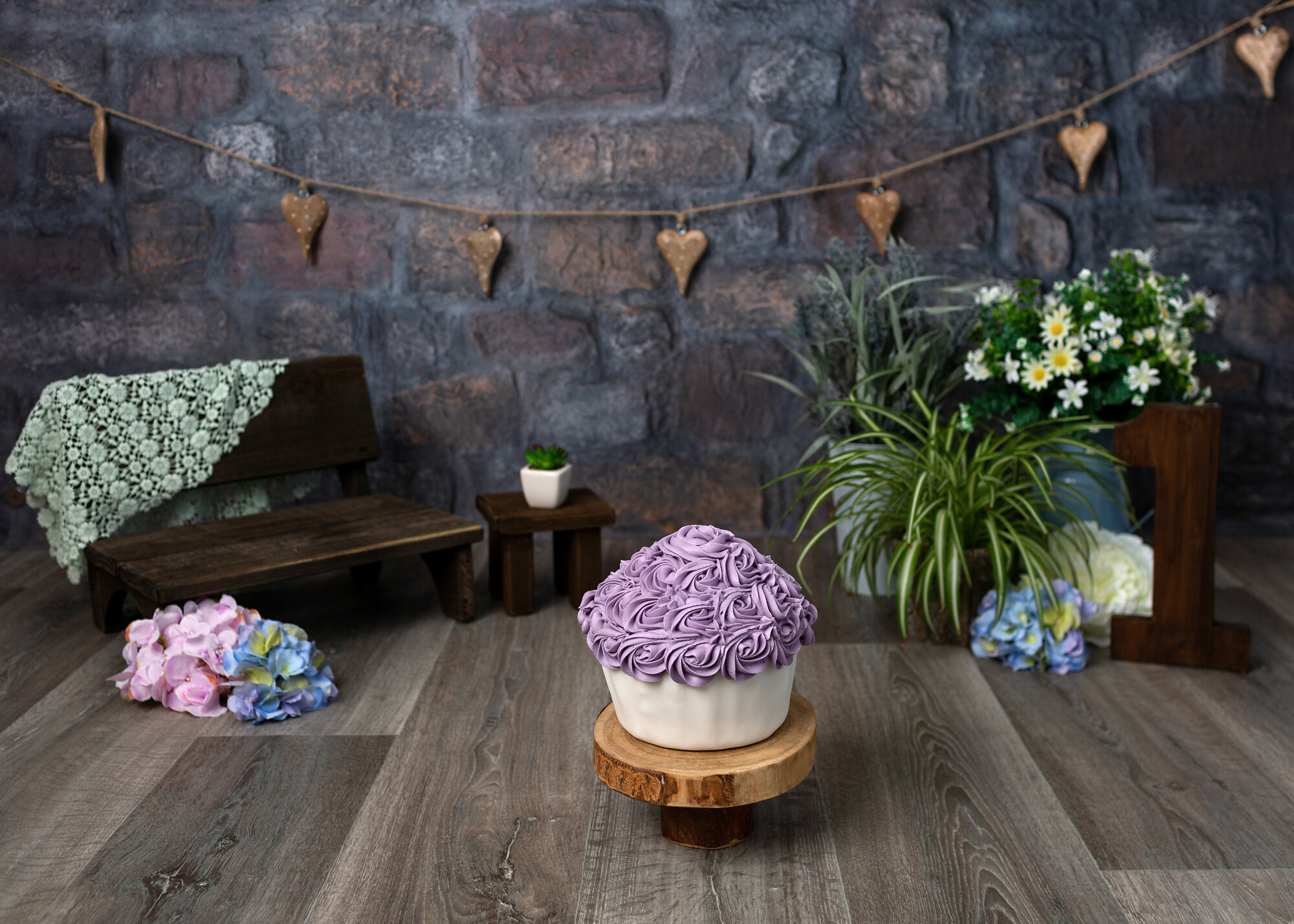 Flower shop themed Cake Smash Cardiff