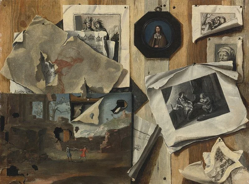 Sebastiano Lazzari Trompe l'oeil Still Life