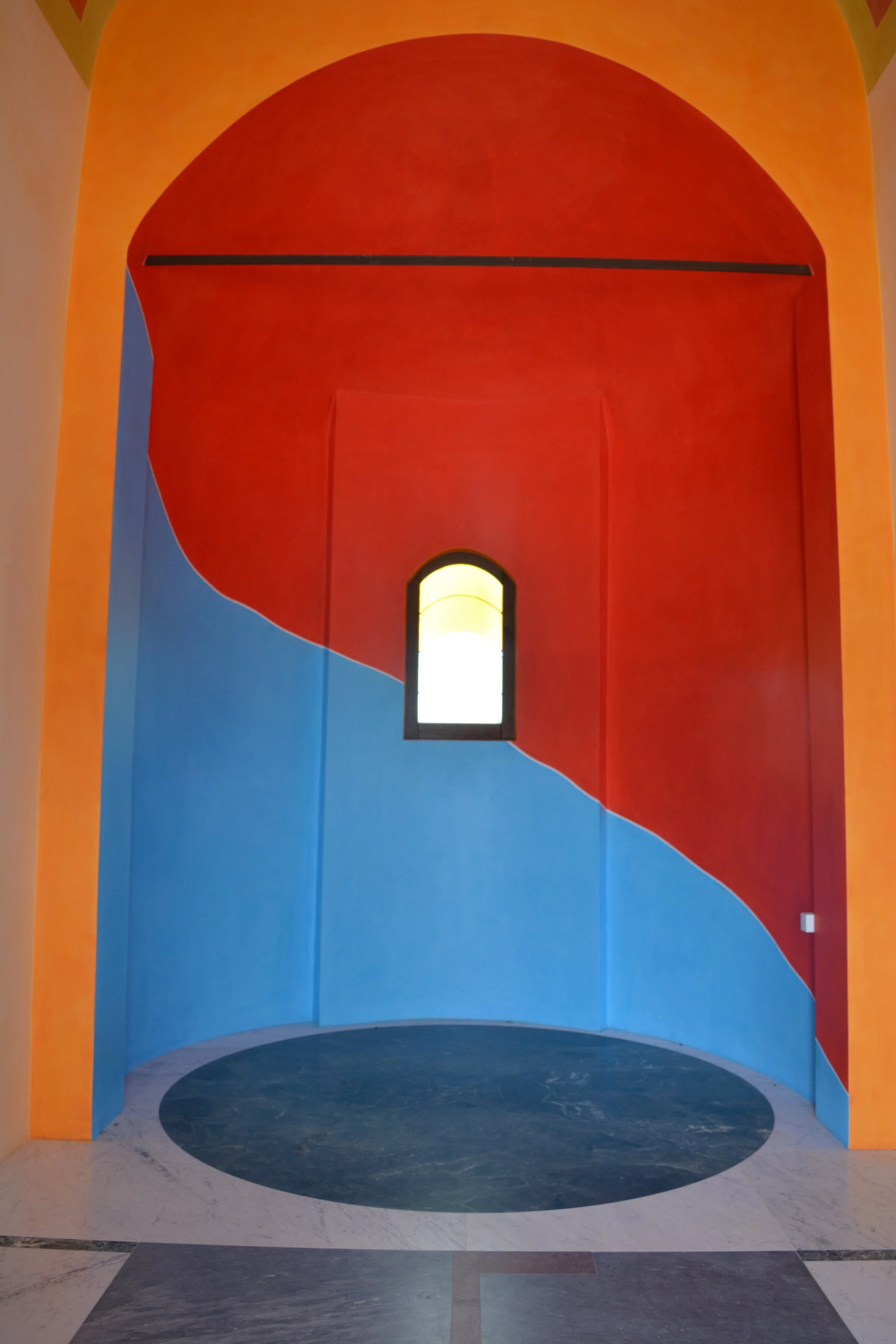 Brunate Chapel interior designed by David Tremlett