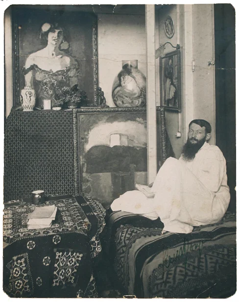 Kees Van Dongen in his Parisian studio. This is basically Pinterest porn.