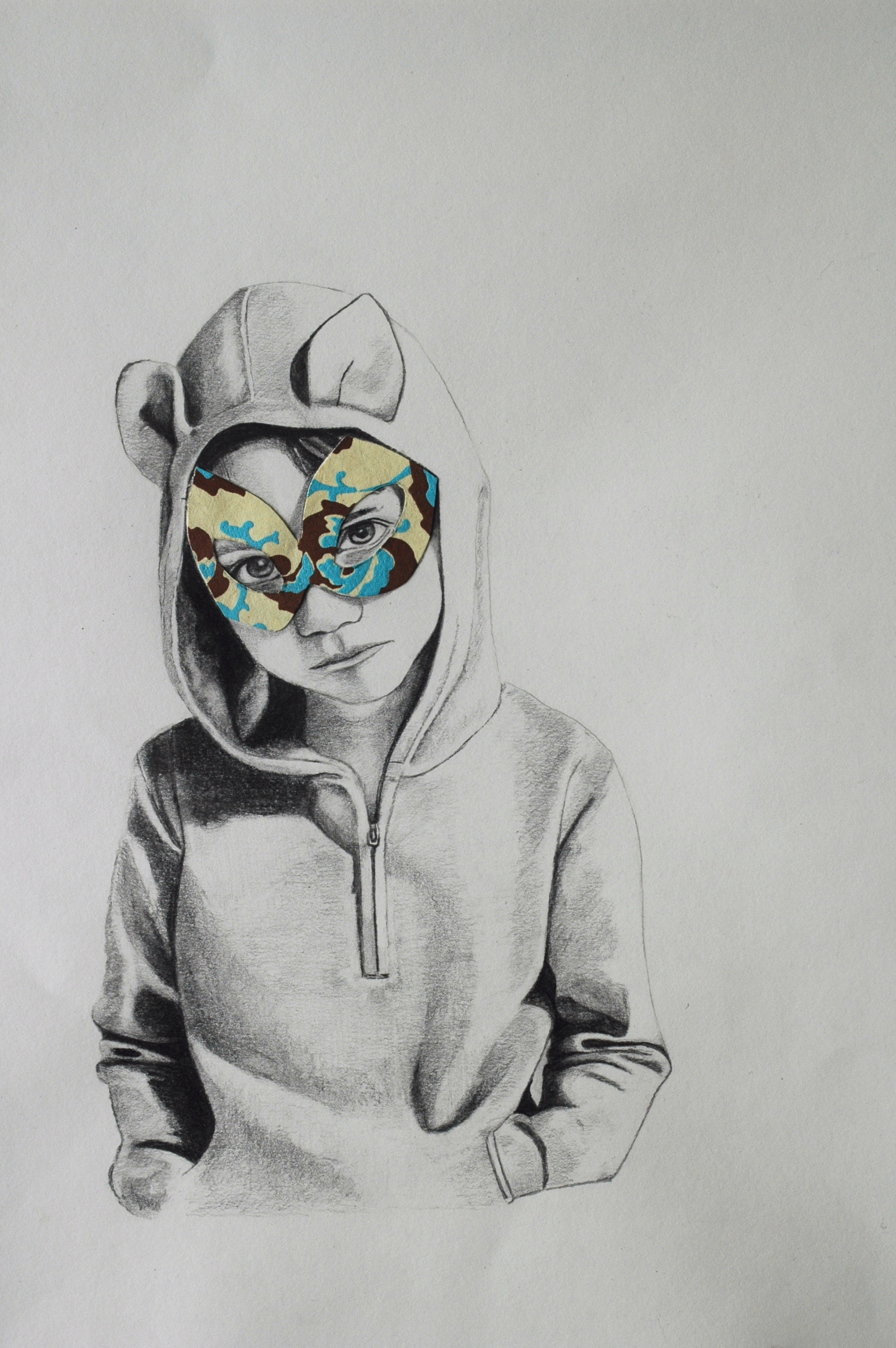 Untitled IV, graphite and collage, 297 x 420 mm (2010)