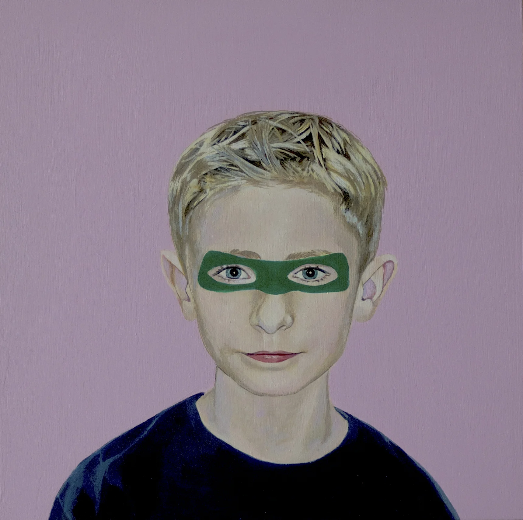Superhero (Liam), acrylic on board, 300m x 300m (2017)