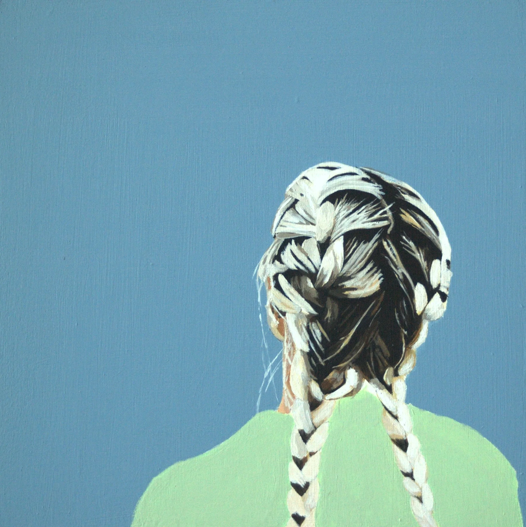 Thoughts of Mary Jane, acrylic on board, 230 x 230mm