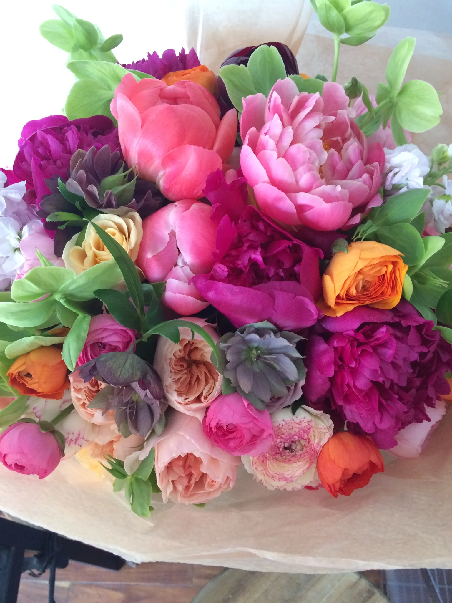 Brooklyn flowers ny -peonies-ranunculus