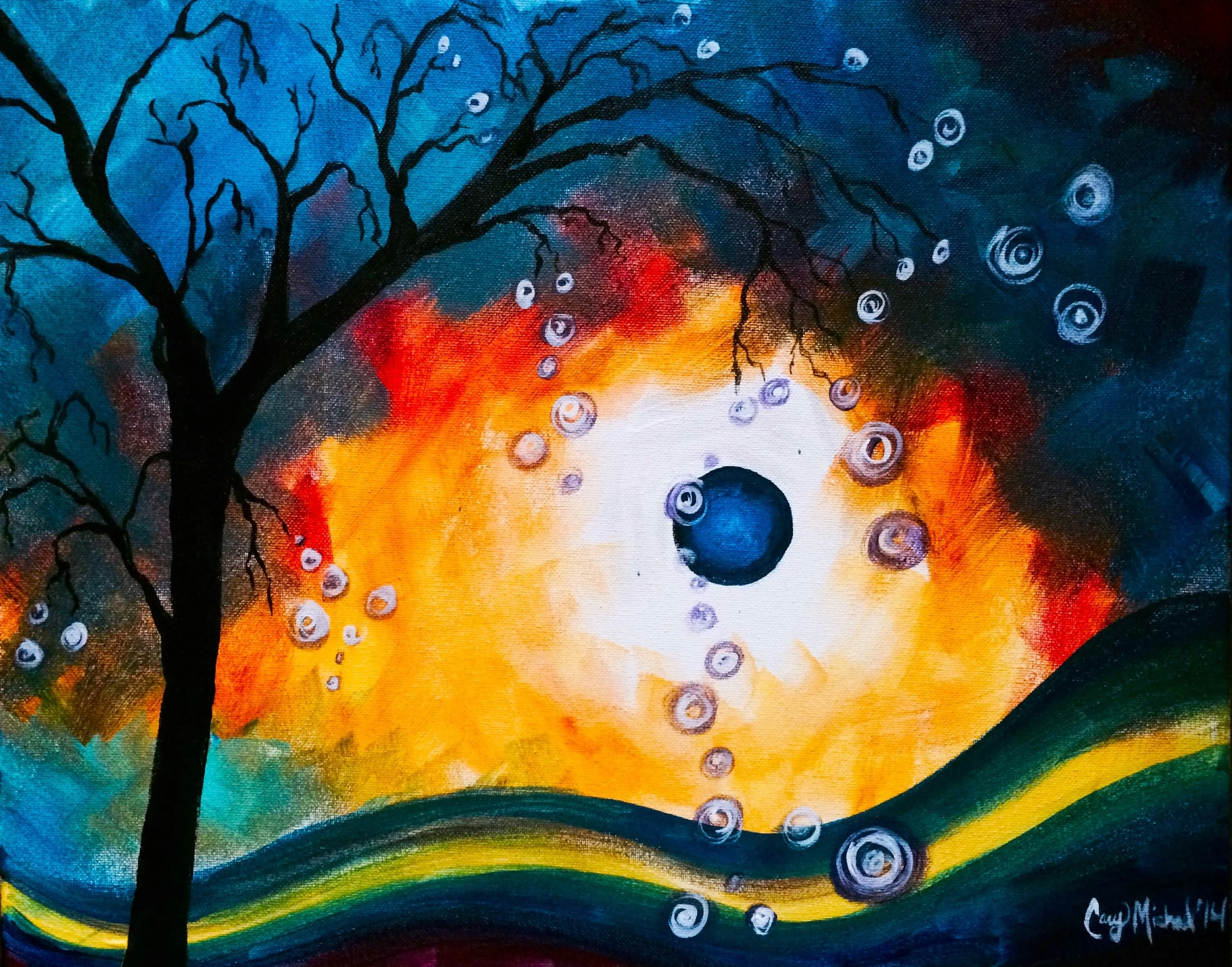 Tree with Rolling Hills