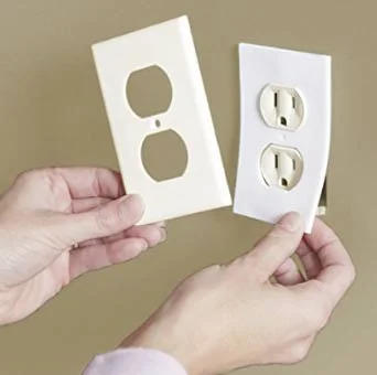 Handy as a pocket on a shirt, these plate gaskets are available from Westlake, Lowe's, Home Depot, Menards, and Amazon. They really help stop the cold and are easy to use with or without spray expanding foam.