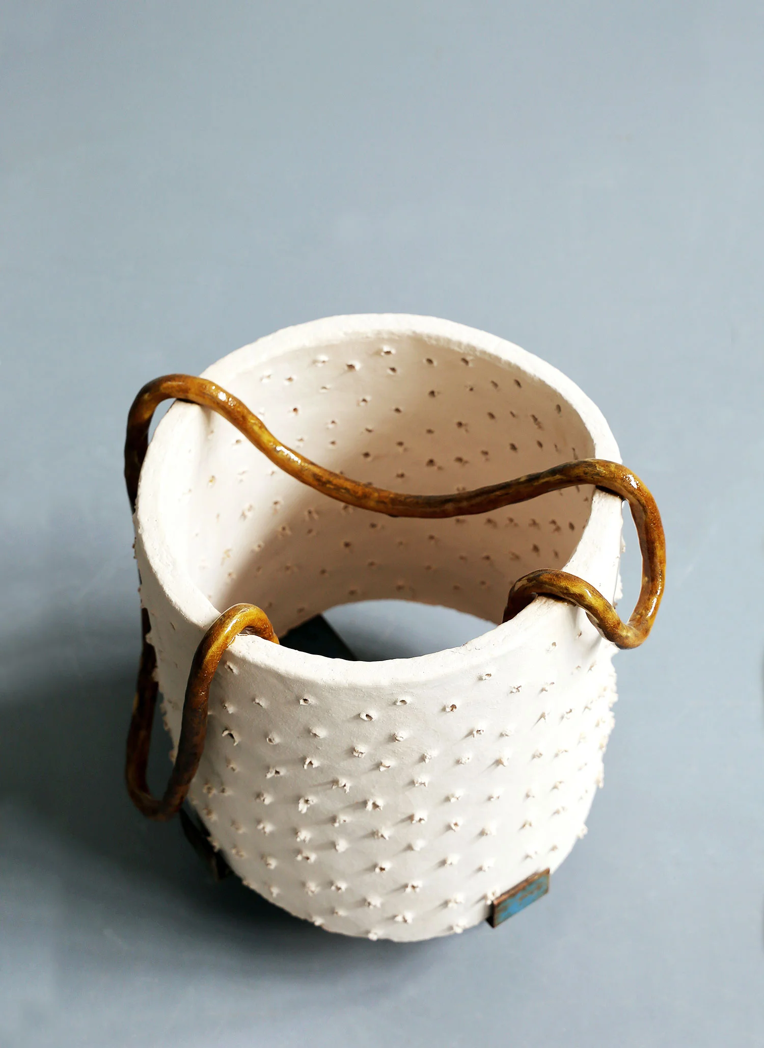 <font size="3"> Transitional object <br><br> <font size="1"> ceramic, glaze, found wheels<br><br> 2016