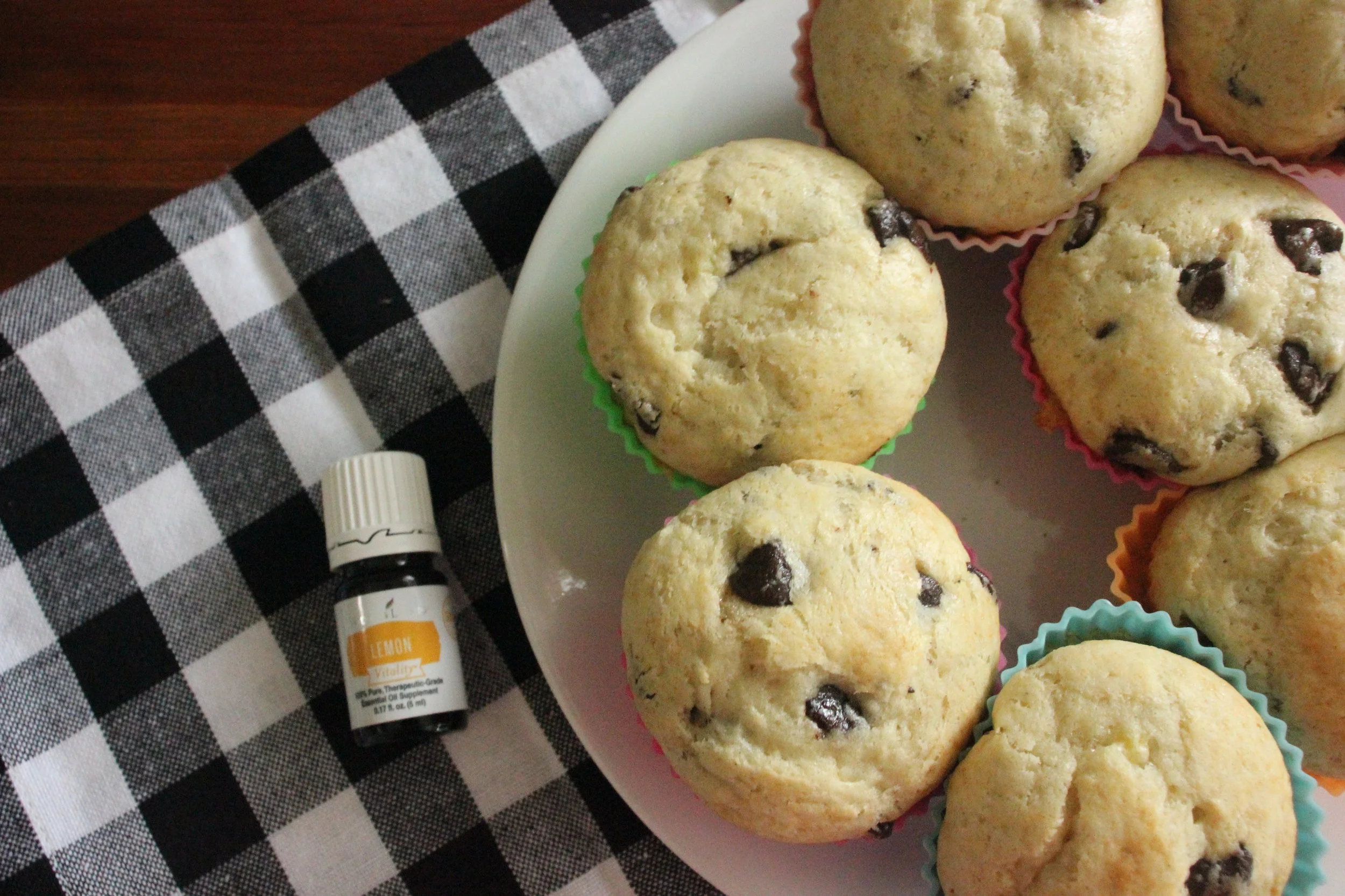 Lemon Banana Chocolate Chip Muffins
