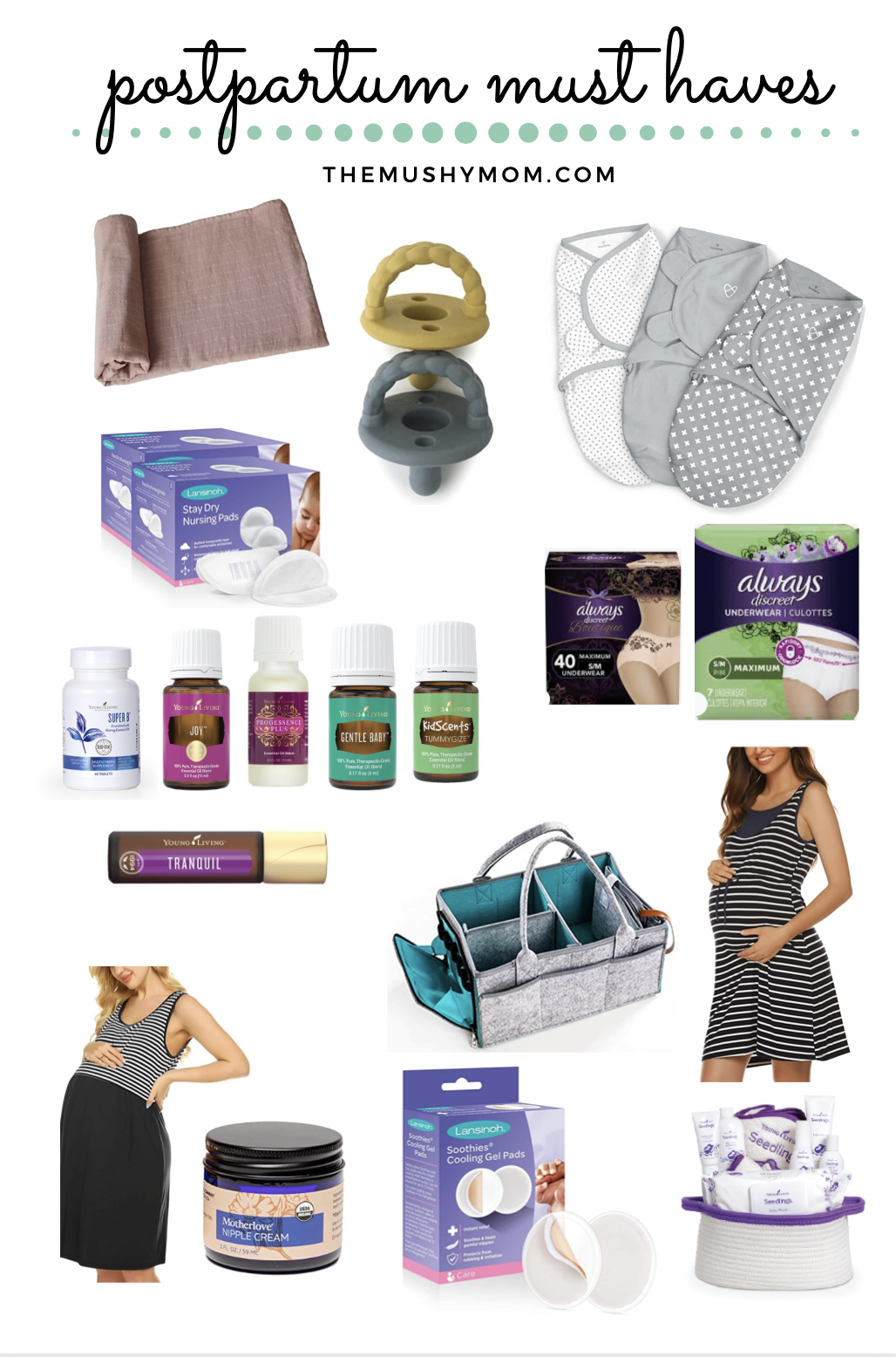 Postpartum Must Haves (great for the nursing mama too!) — The Mushy Mom's  Fiat