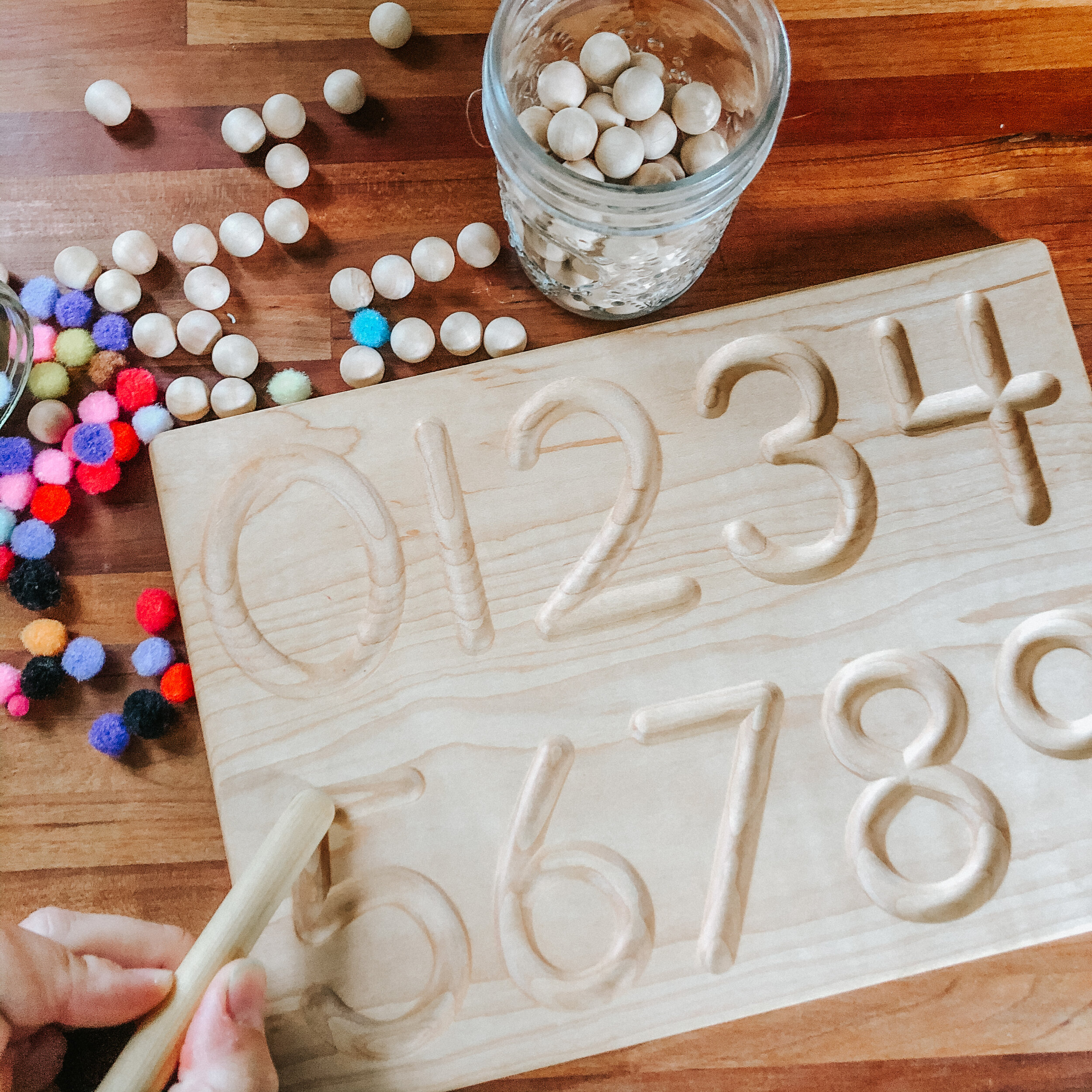 Wooden Number Tracing 