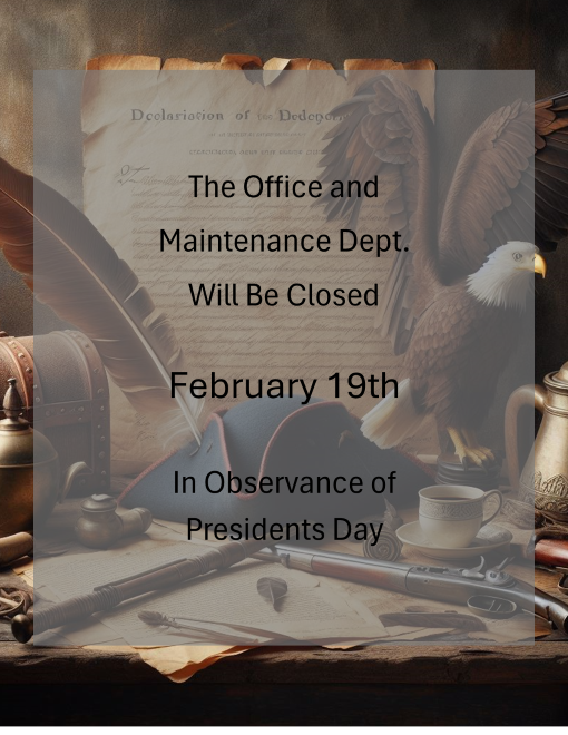Presidents Day Office and Maint. Dept. Closed — City of Albion