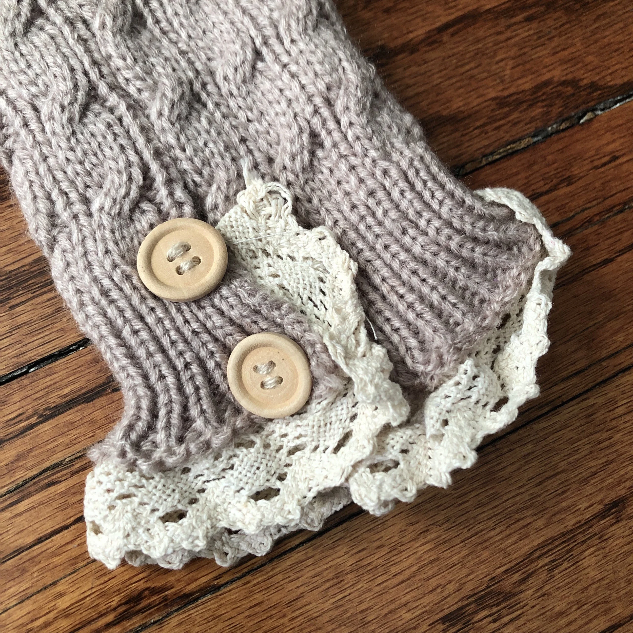 PREORDER Smartdoll Lace Trimmed Sweater Oatmeal