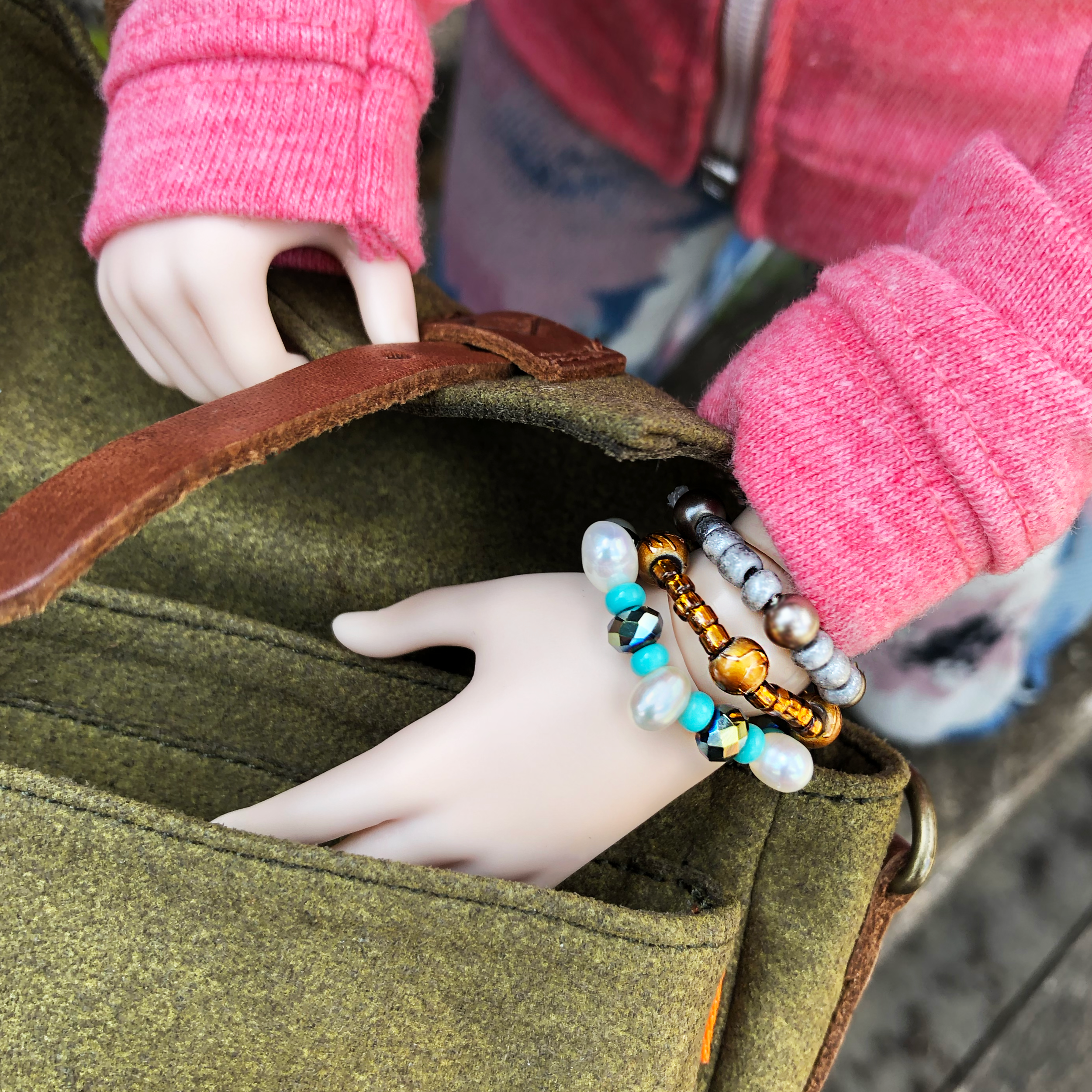Smart Doll Fresh Water Pearl Bracelet Set Deluxe 1/3 Size
