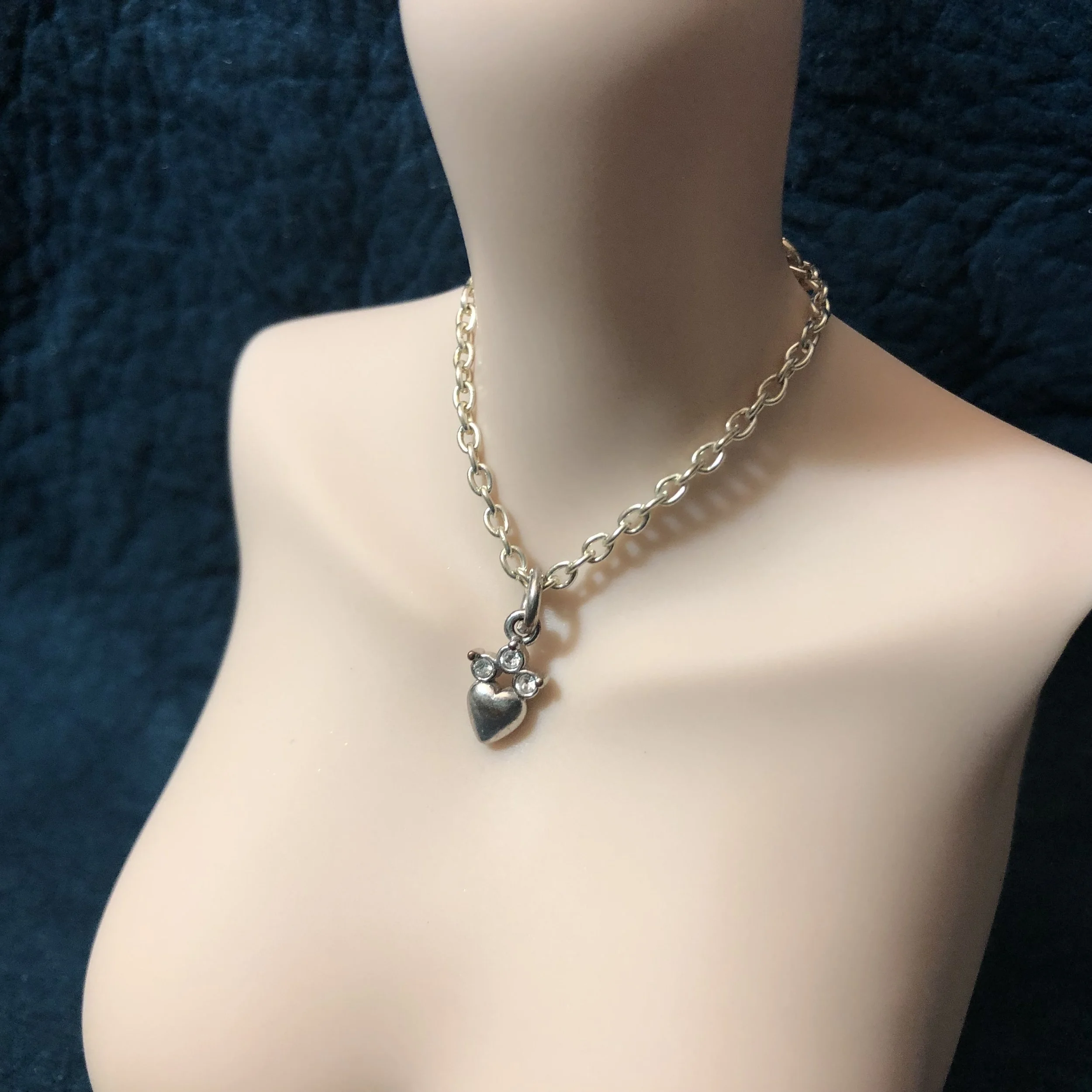 OOAK Silver Heart Juicy Couture Necklace 