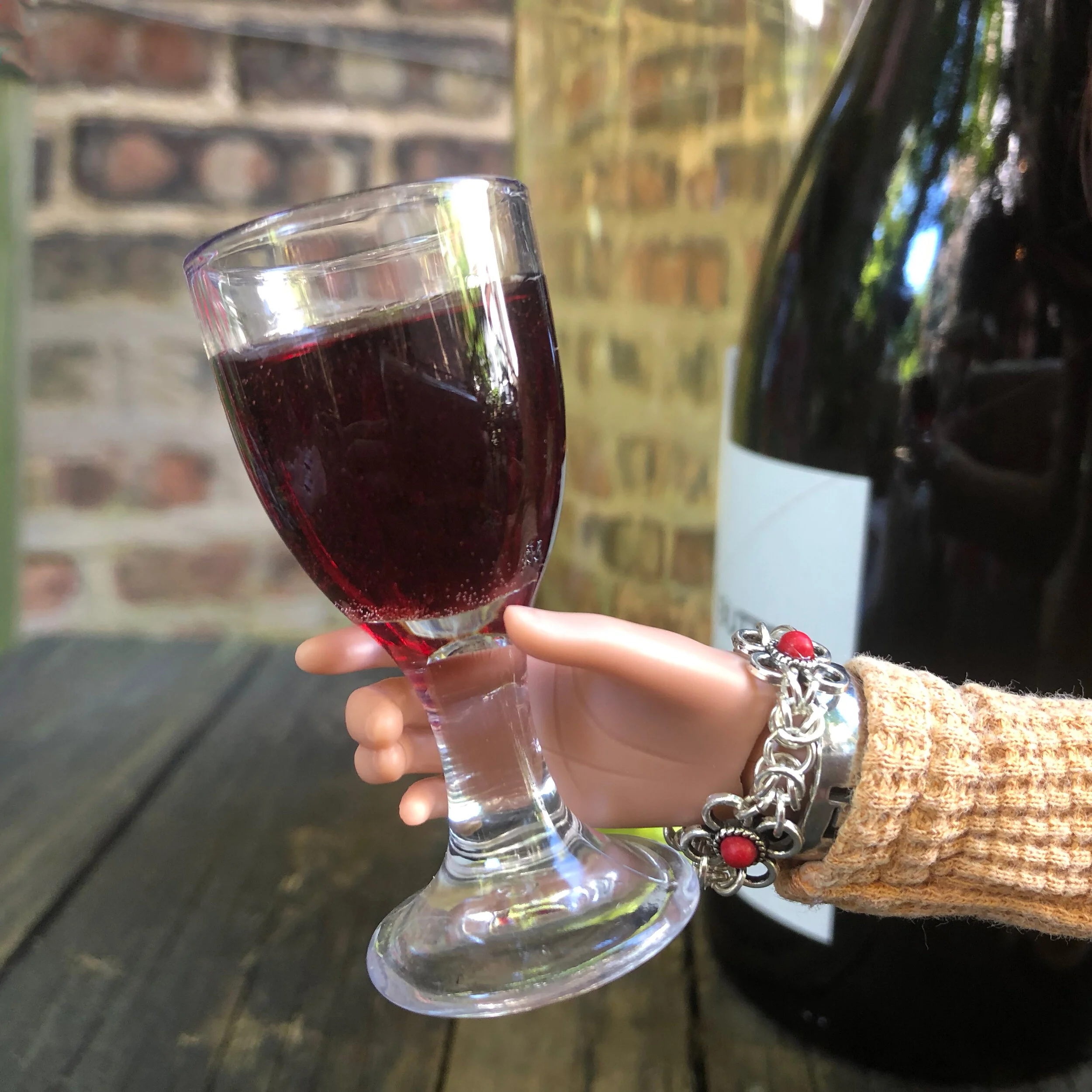 Merlot Wine Glass Hand Made Resin 